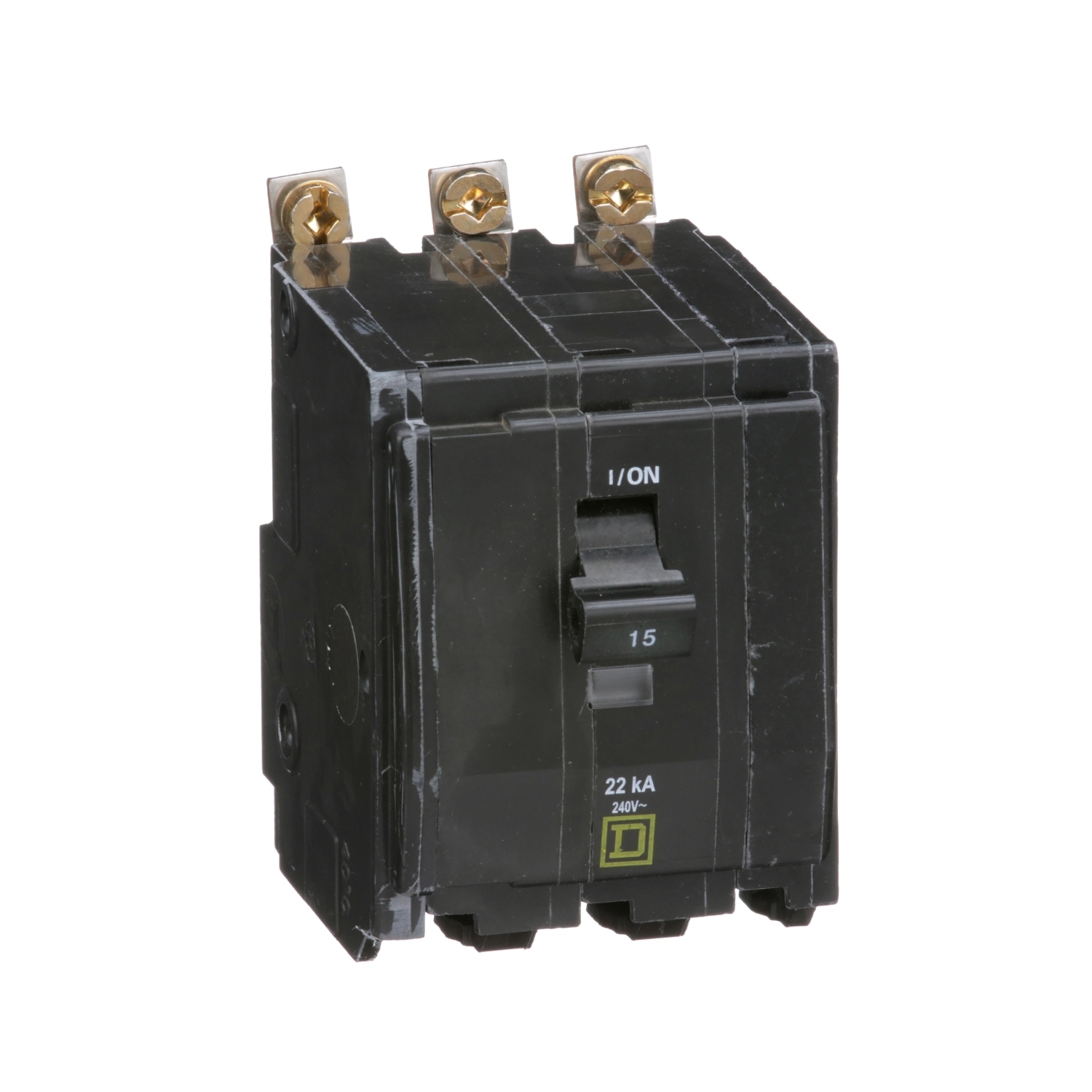 QOB315VH Miniature Circuit Breaker, 15 Amp, 3 Pole, 120/240V