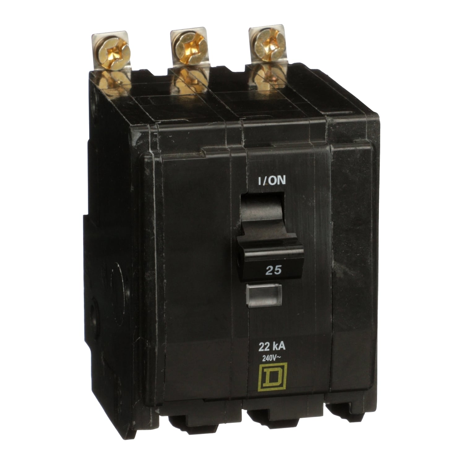 QOB325VH Miniature Circuit Breaker, 25 Amp, 3 Pole, 120/240V