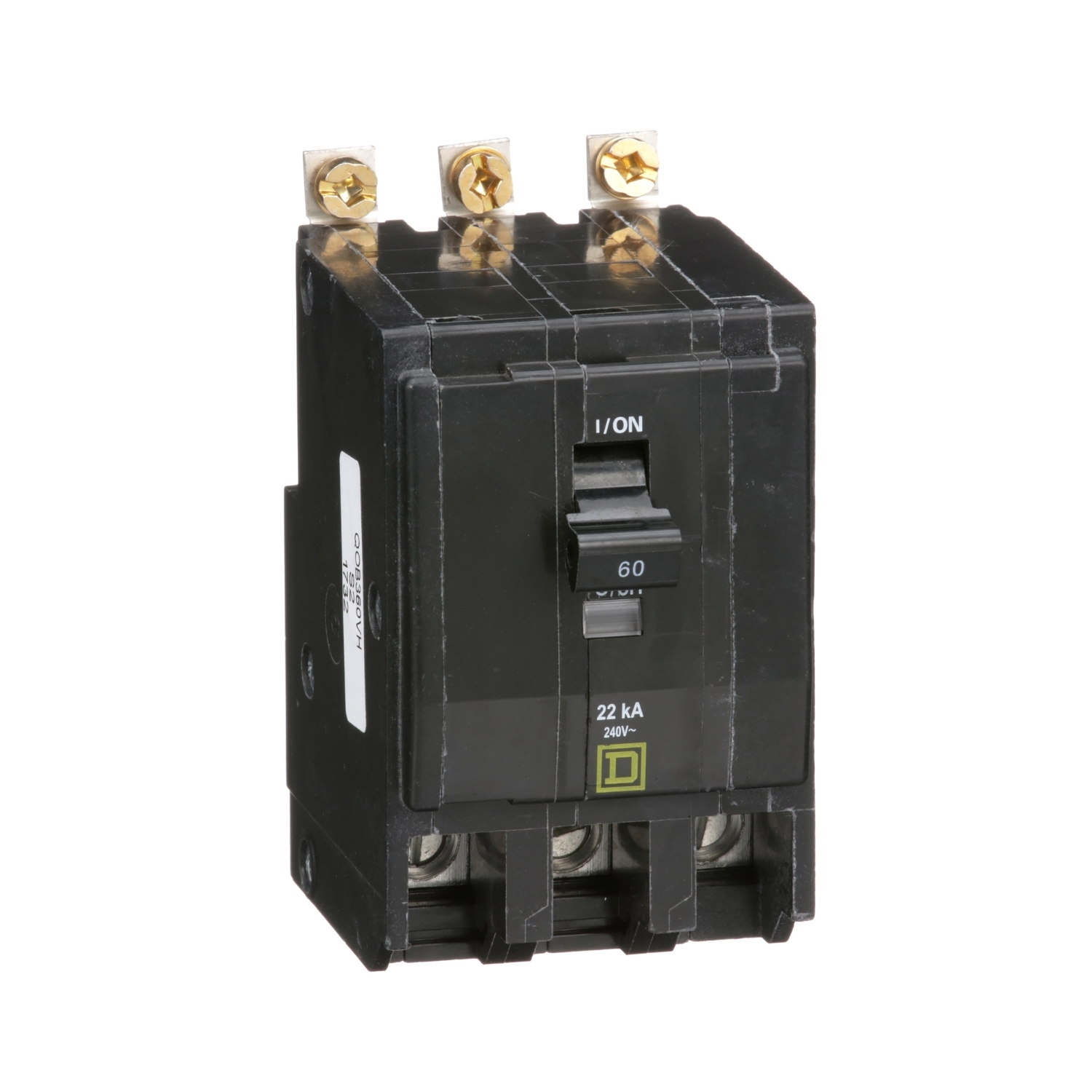 QOB360VH Miniature Circuit Breaker, 60 Amp, 3 Pole, 120/240V