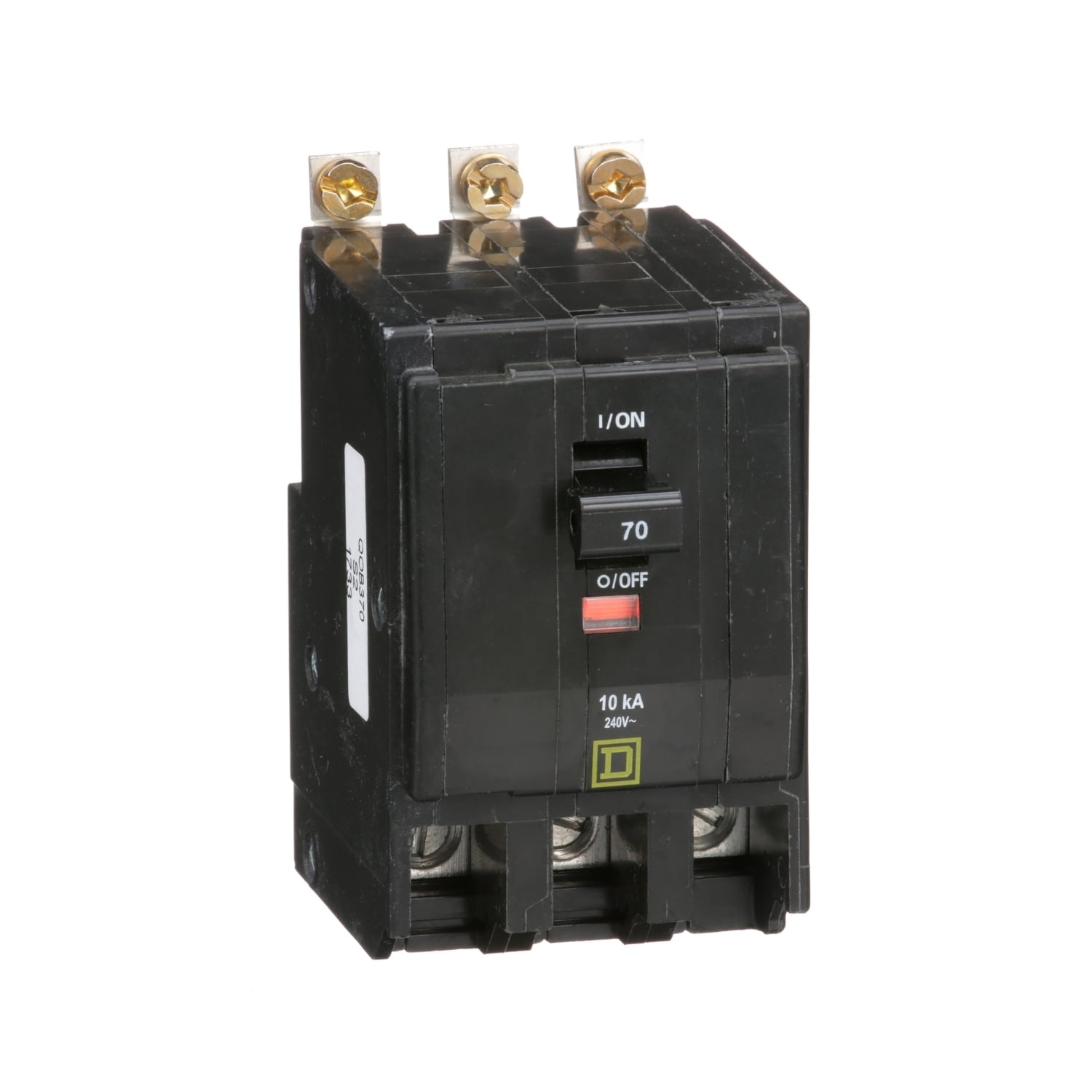 QOB370 Miniature Circuit Breaker, 70 Amp, 3 Pole, 120/240V