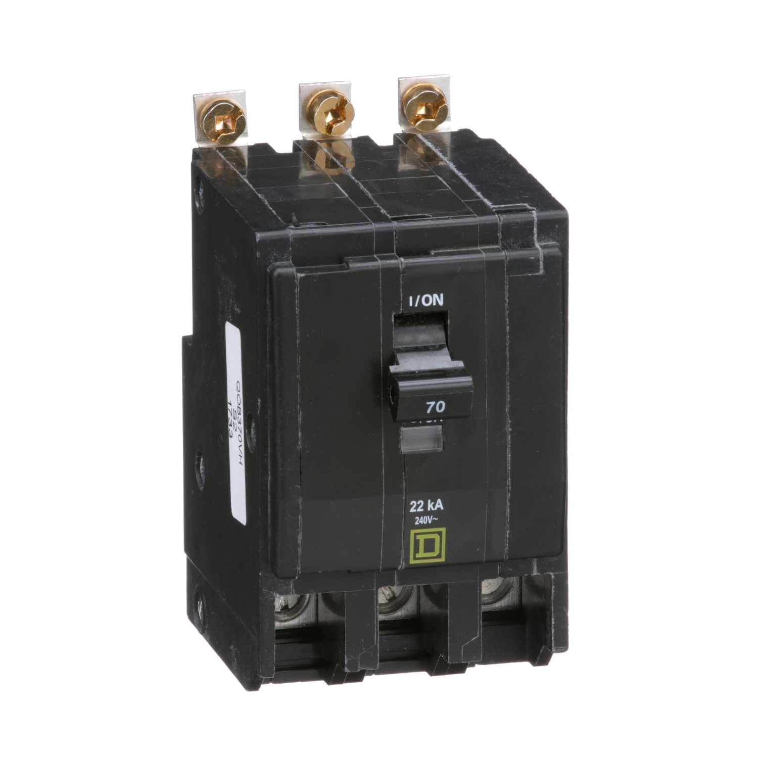 QOB370VH Miniature Circuit Breaker, 70 Amp, 3 Pole, 120/240V