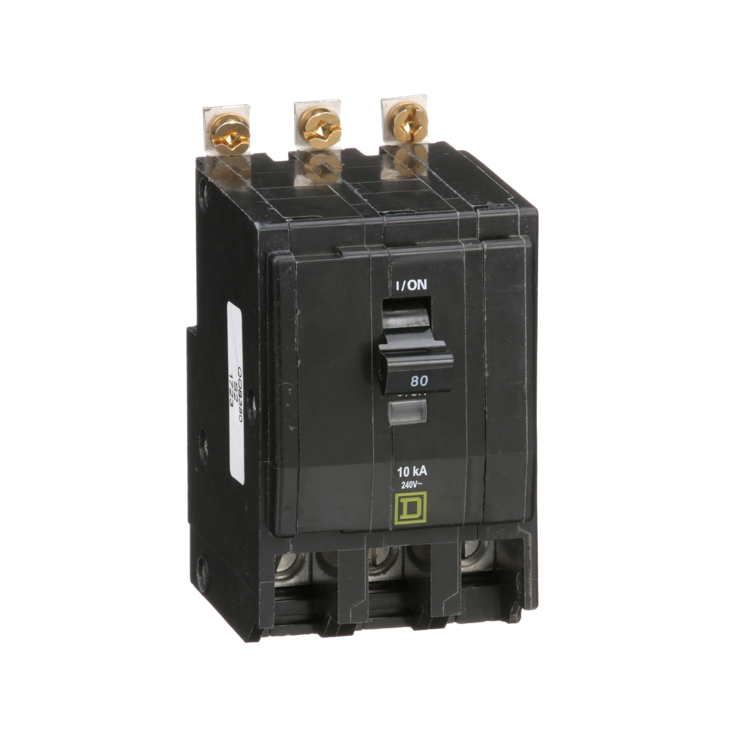 QOB380 Miniature Circuit Breaker, 80 Amp, 3 Pole, 120/240V