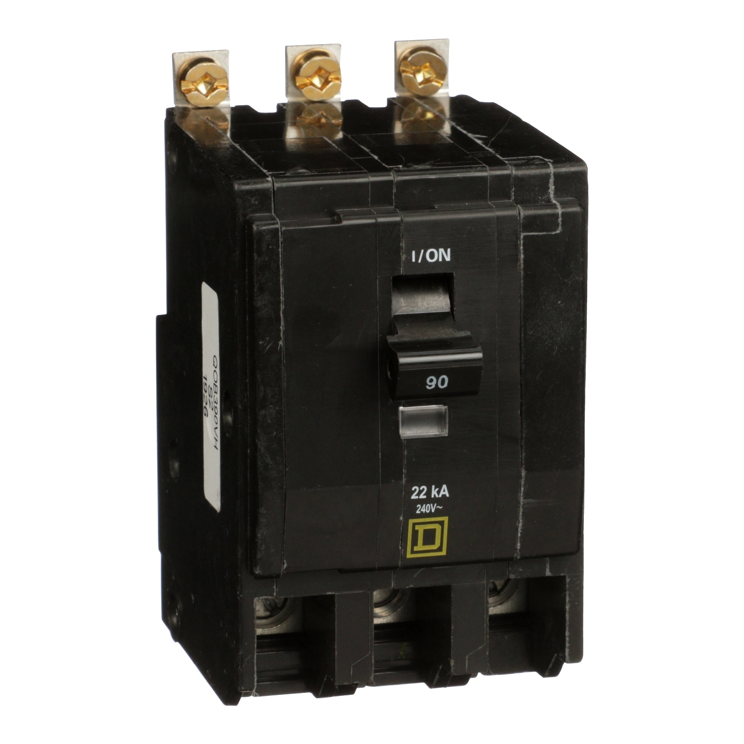 QOB390VH Miniature Circuit Breaker, 90 Amp, 3 Pole, 120/240V