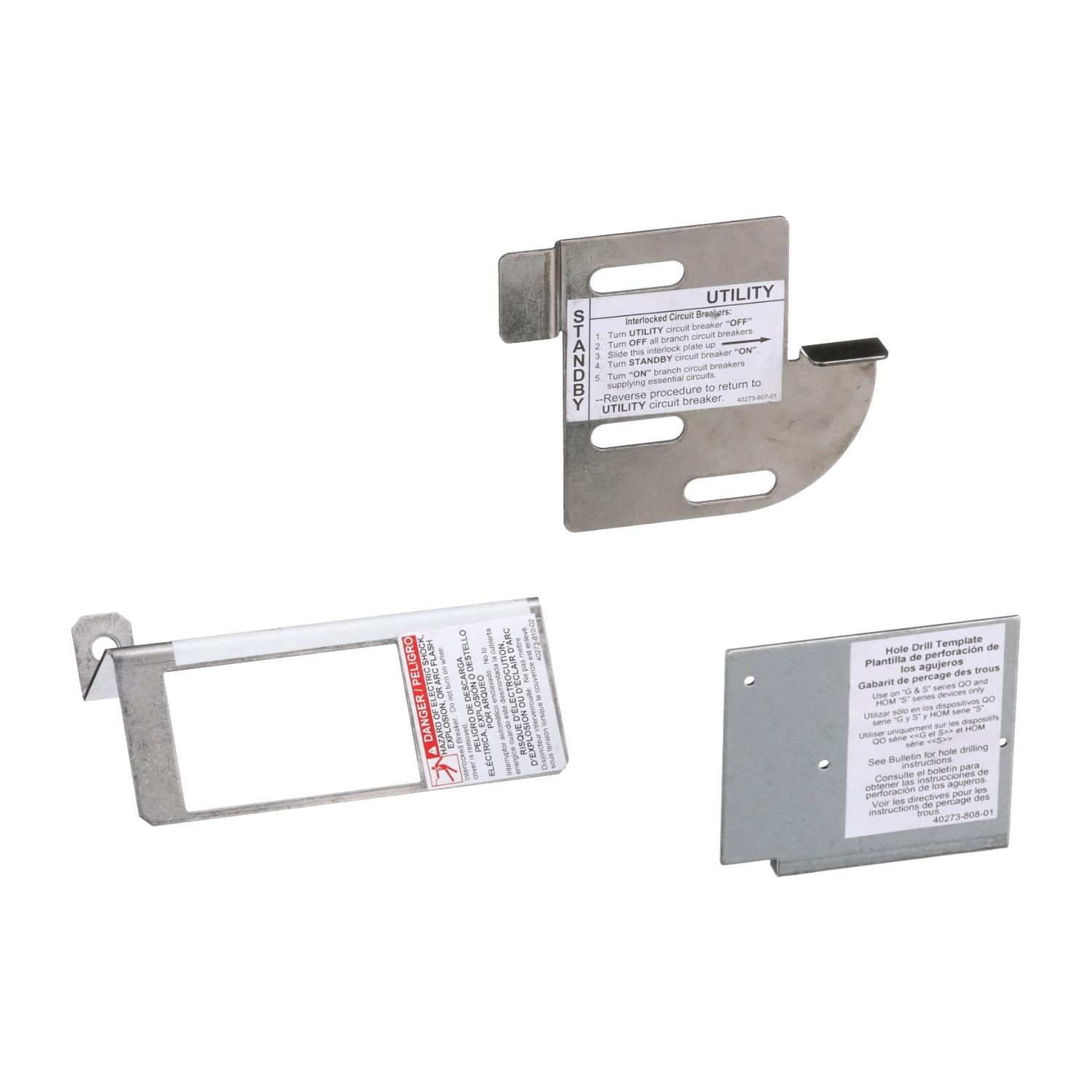 QOCGK2C Mechanical Interlock Kit, For Use With QO Load Center and Circuit Breaker, 120/240 V AC, 1 Phase, 3-Wire, 2-Pole