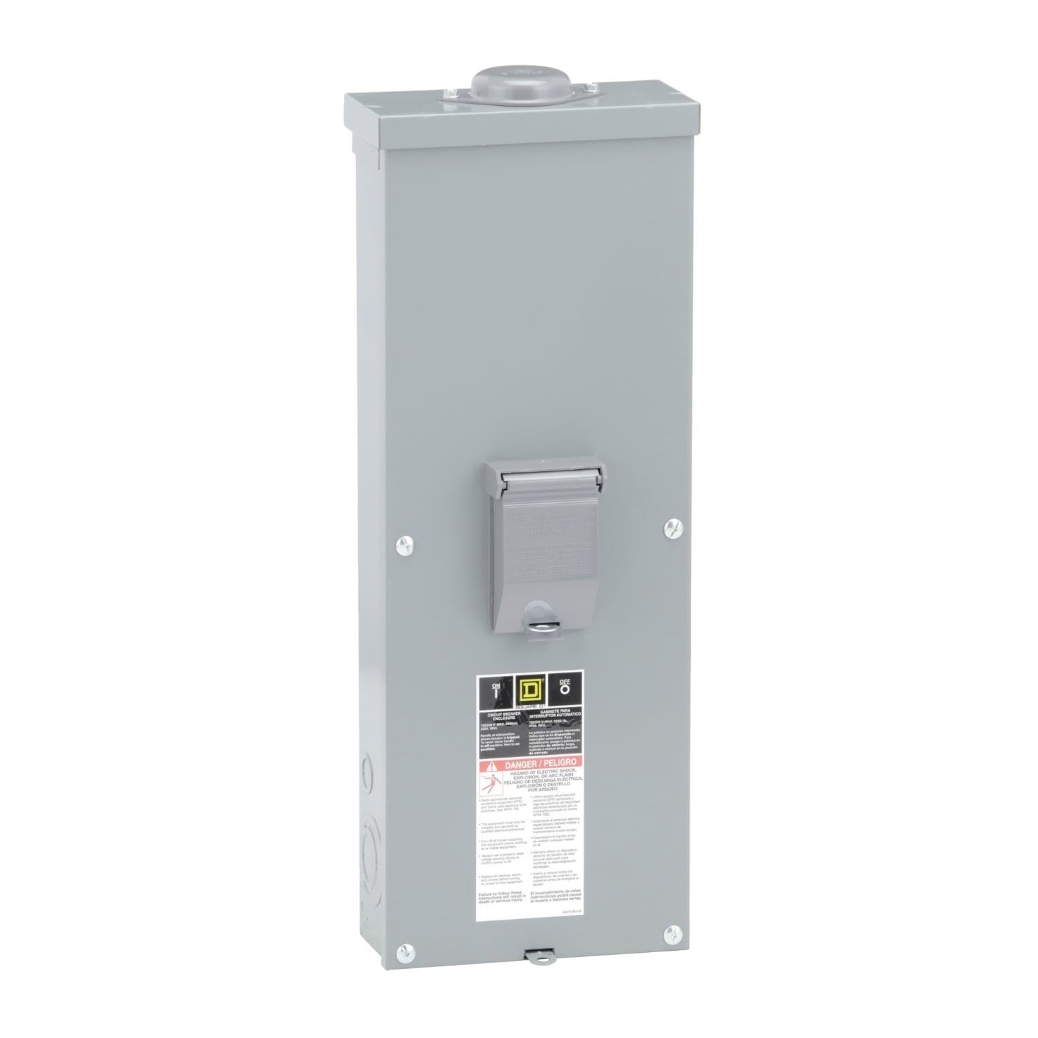 QOM22225NRB Circuit Breaker Enclosure, 8.55 in W x 4.16 in D x 24-3/4 in H, NEMA 3R NEMA Rating, Steel