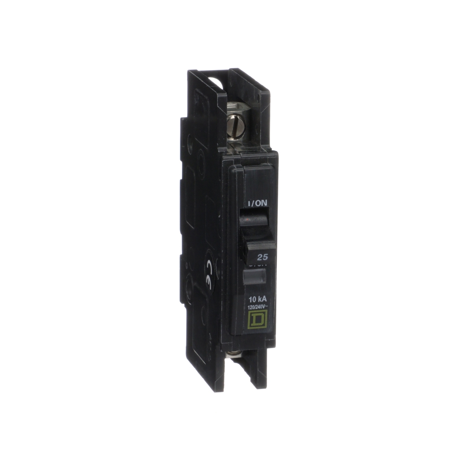 QOU125 Type QOU Standard Miniature Circuit Breaker, 120/240 V AC, 25 A, 10 kA at 120/240 V AC, 5 kA at 48 VDC Interrupt, 1 Pole, Thermal Magnetic Trip