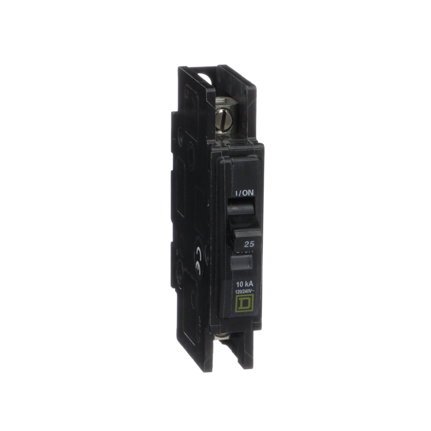 QOU125B Type QOU Standard Miniature Circuit Breaker, 120/240 V AC, 25 A, 10 kA at 120/240 V AC, 5 kA at 48 VDC Interrupt, 1 Poles, Thermal Magnetic Trip