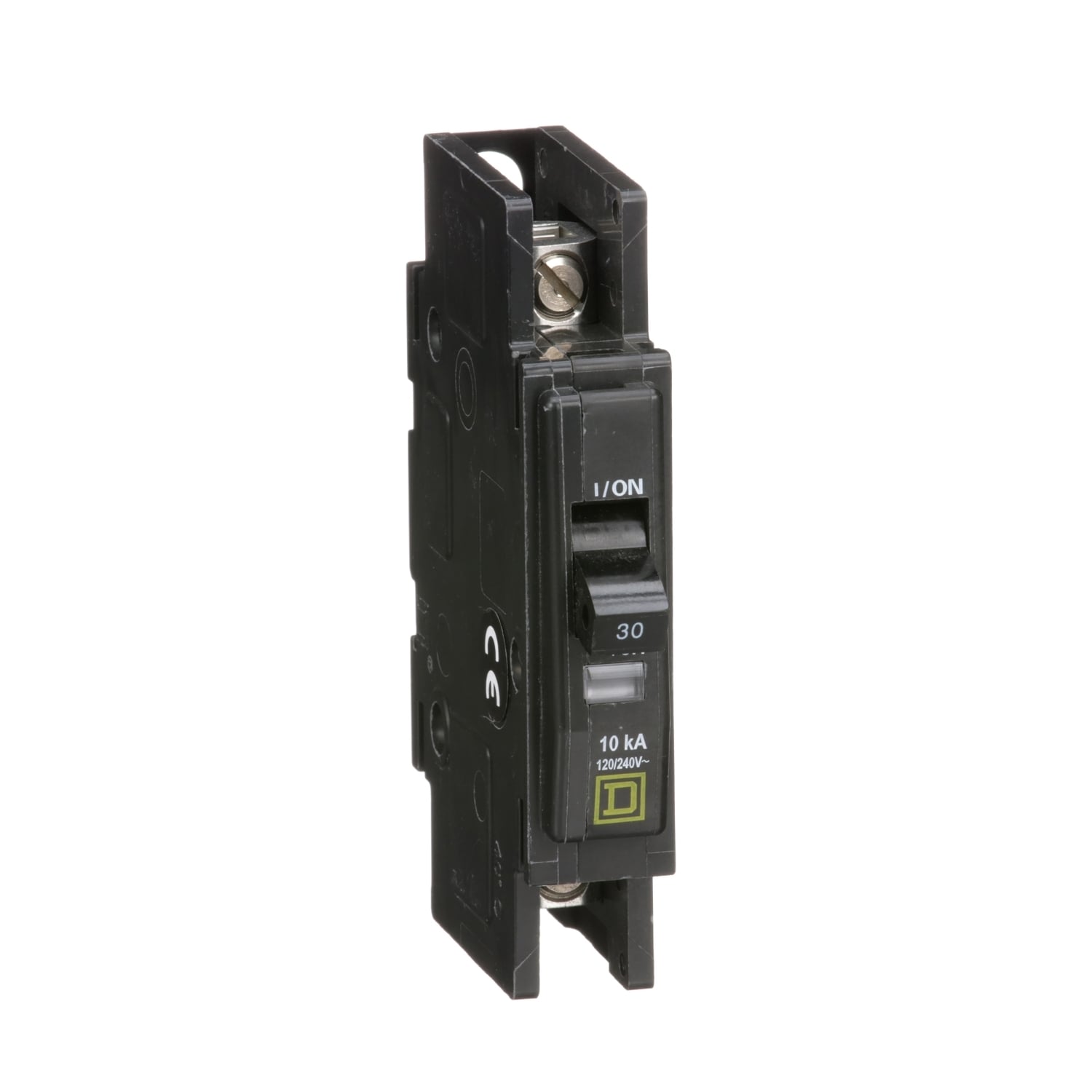 QOU130 Type QOU Standard Unit Mount Miniature Circuit Breaker, 120/240 V AC, 30 A, 10 kA Interrupt, 1 Pole, Thermal Magnetic Trip