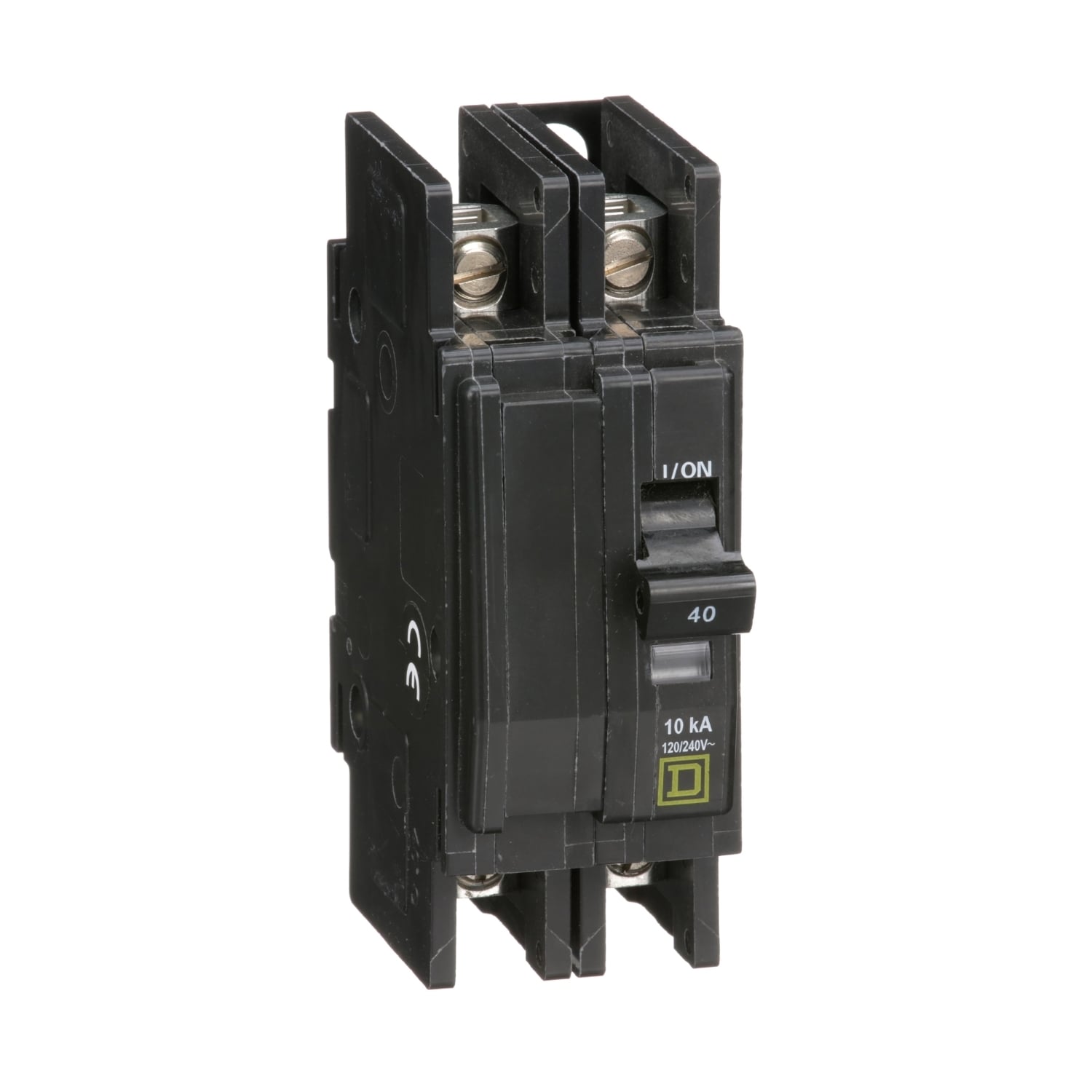 QOU240 Type QOU Standard Unit Mount Miniature Circuit Breaker, 120/240 V AC, 40 A, 10 kA Interrupt, 2 Poles, Thermal Magnetic Trip