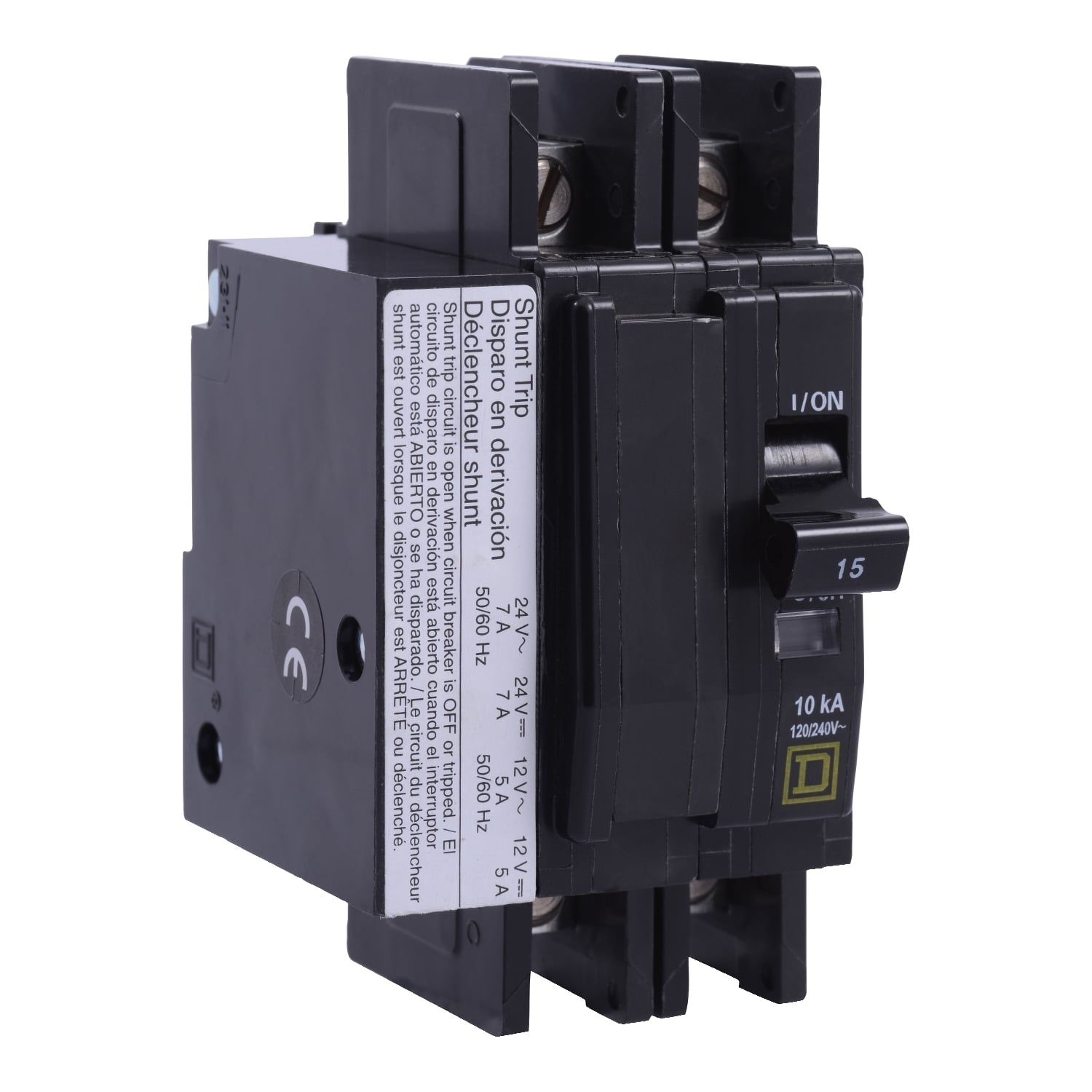 QOU2501042 Type QOU Standard Miniature Circuit Breaker, 120/240 V AC, 50 A, 10 kA Interrupt, 2 Poles, Thermal Magnetic Trip