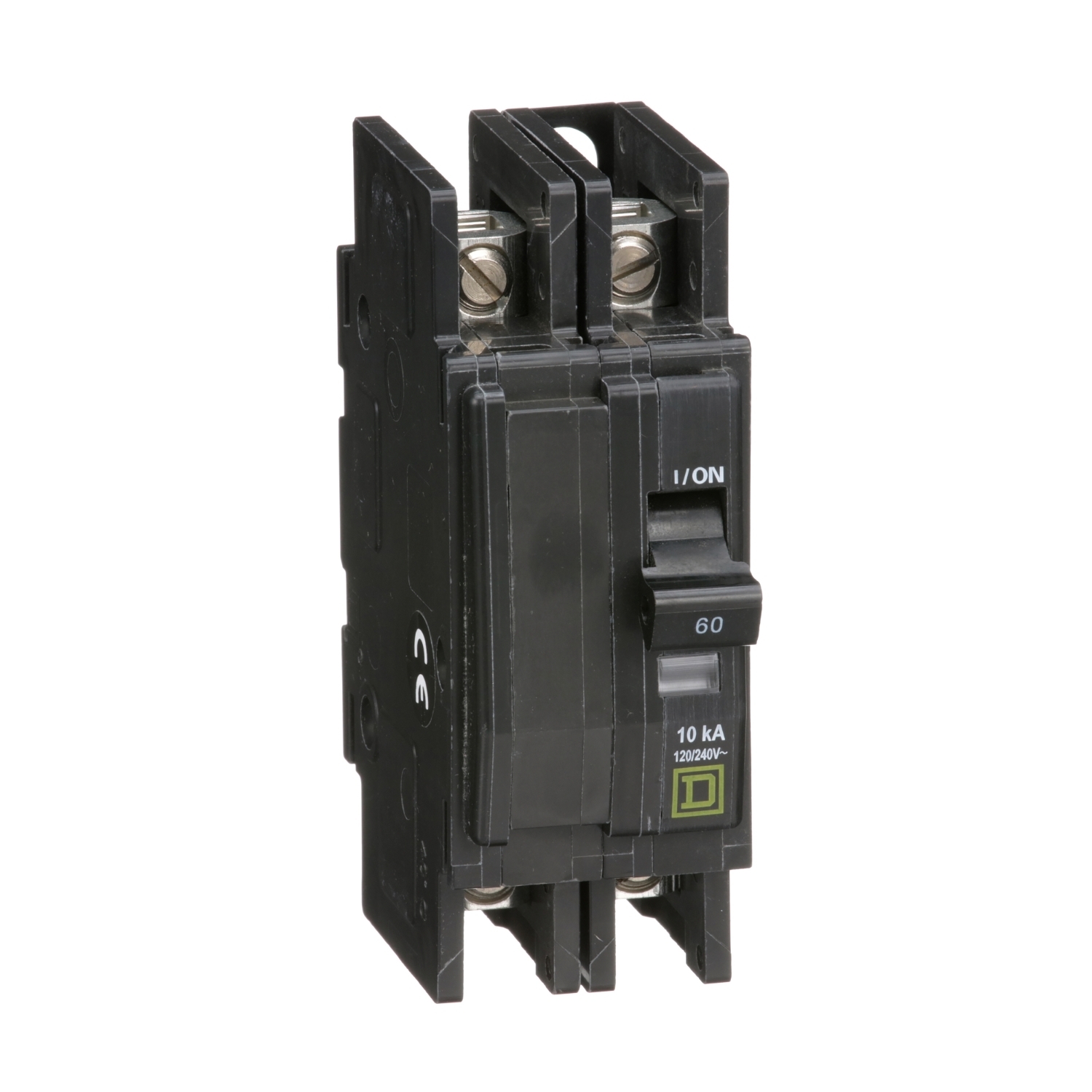 QOU260 Type QOU Standard Unit Mount Miniature Circuit Breaker, 120/240 V AC, 60 A, 10 kA Interrupt, 2 Poles, Thermal Magnetic Trip