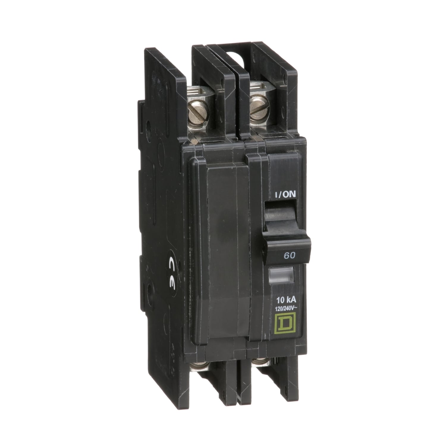 QOU260B Type QOU Standard Miniature Circuit Breaker, 120/240 V AC, 60 A, 10 kA at 120/240 V AC, 5 kA at 48 VDC Interrupt, 2 Poles, Thermal Magnetic Trip