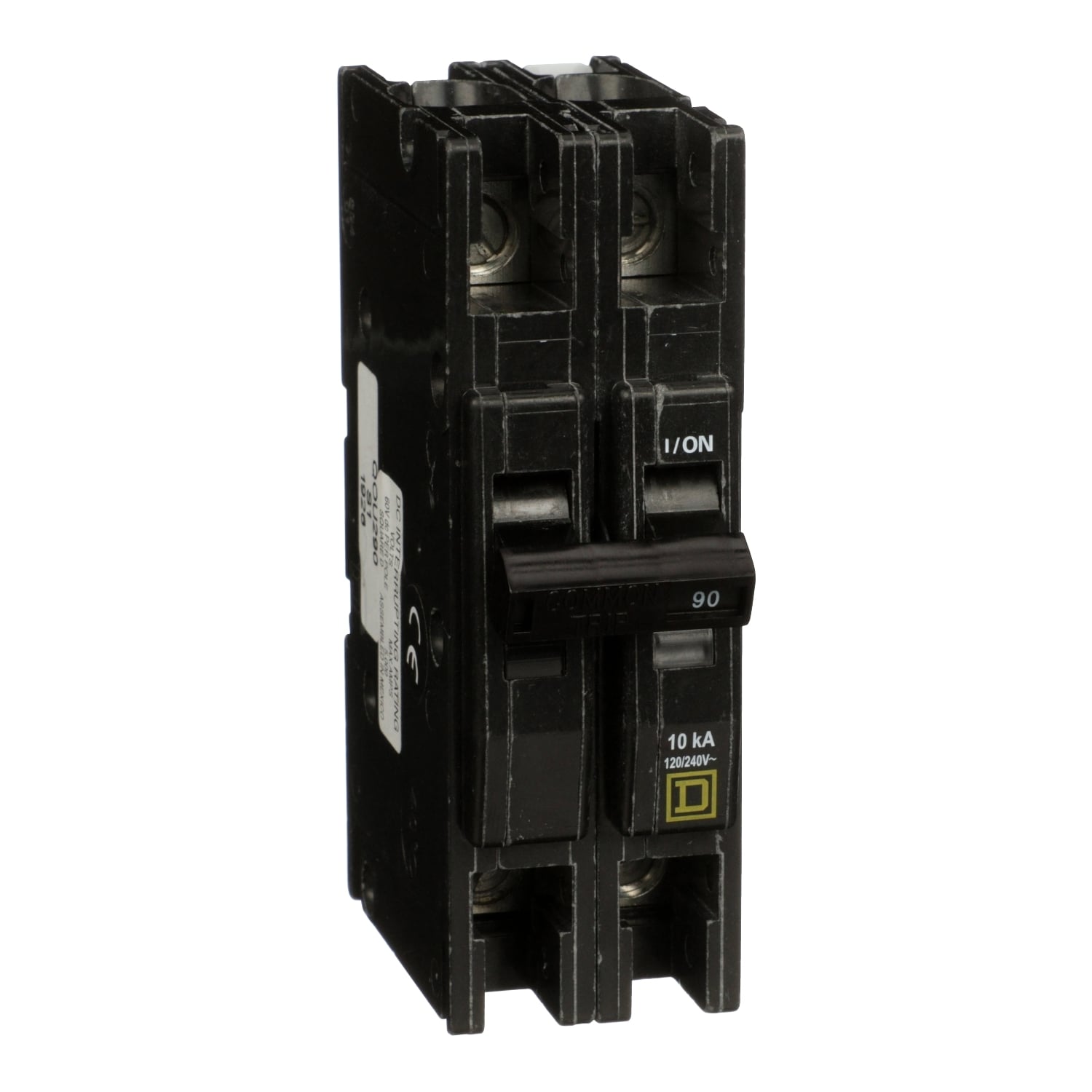 QOU290 Type QOU Standard Miniature Circuit Breaker, 120/240 V AC, 90 A, 10 kA at 120/240 V AC, 5 kA at 60 VDC Interrupt, 2 Poles, Thermal Magnetic Trip