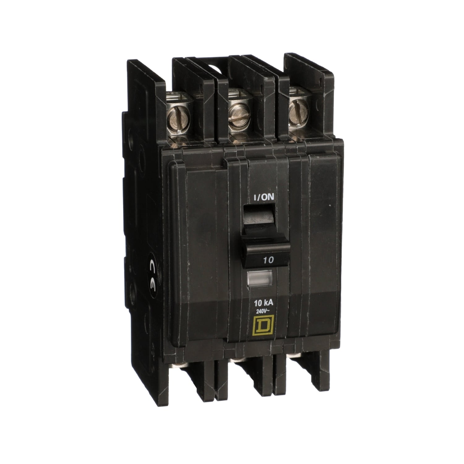 QOU310 Type QOU Standard Miniature Circuit Breaker, 240 V AC, 10 A, 10 kA Interrupt, 3 Poles, Thermal Magnetic Trip