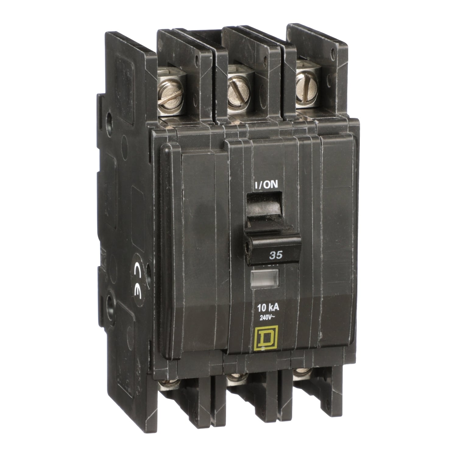 QOU335 Type QOU Standard Miniature Circuit Breaker, 240 V AC, 35 A, 10 kA Interrupt, 3 Poles, Thermal Magnetic Trip