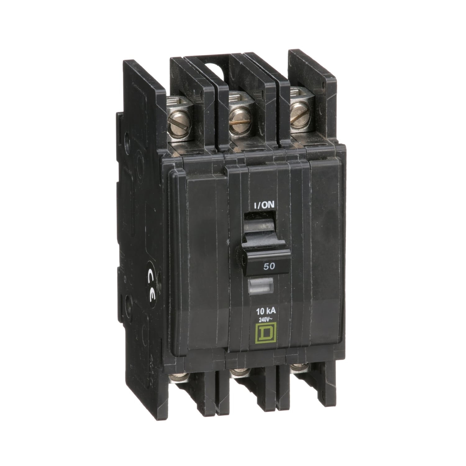 QOU350 Type QOU Standard Unit Mount Miniature Circuit Breaker, 240 V AC, 50 A, 10 kA Interrupt, 3 Poles, Thermal Magnetic Trip