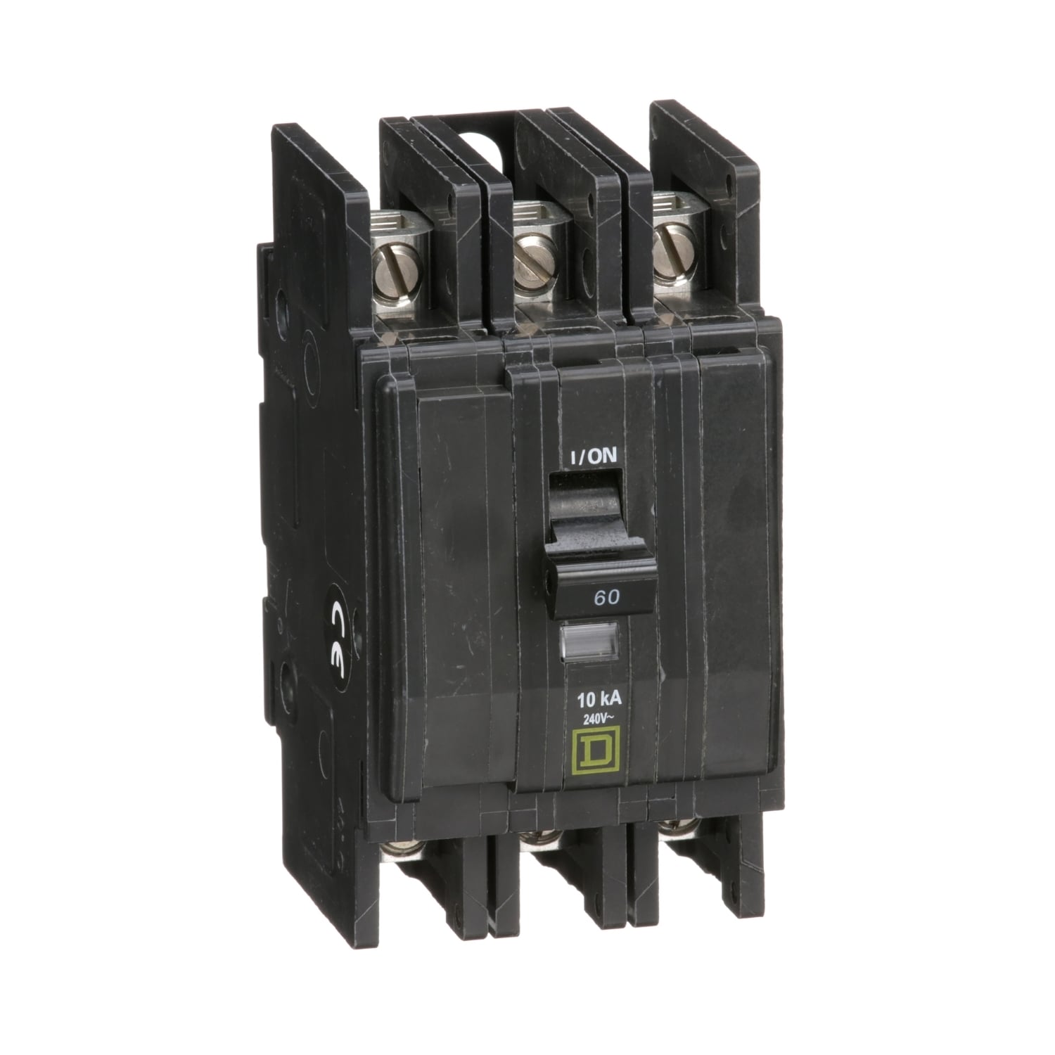 QOU360 Type QOU Standard Unit Mount Miniature Circuit Breaker, 240 V AC, 60 A, 10 kA Interrupt, 3 Poles, Thermal Magnetic Trip