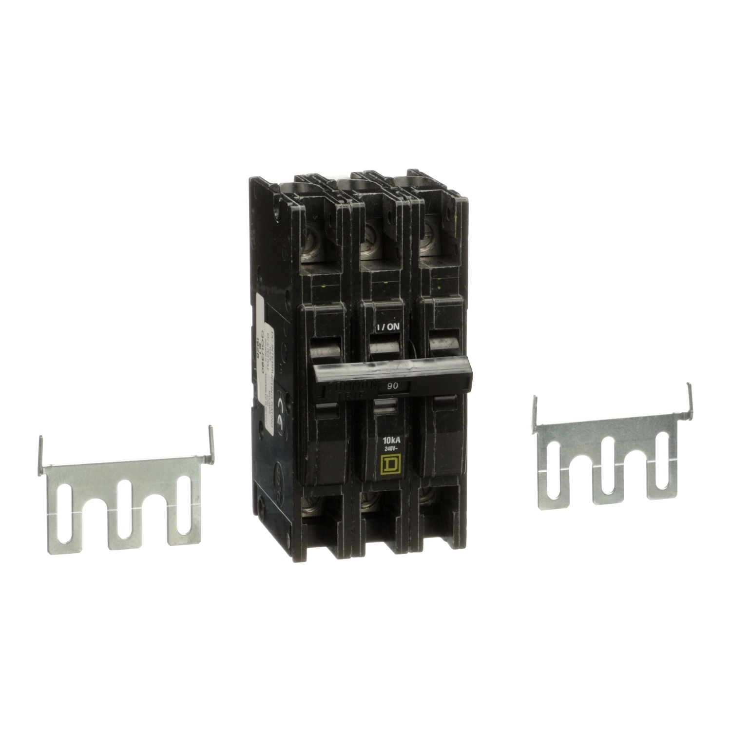 QOU390 Type QOU Standard Unit Mount Miniature Circuit Breaker, 240 V AC, 90 A, 10 kA Interrupt, 3 Poles, Thermal Magnetic Trip