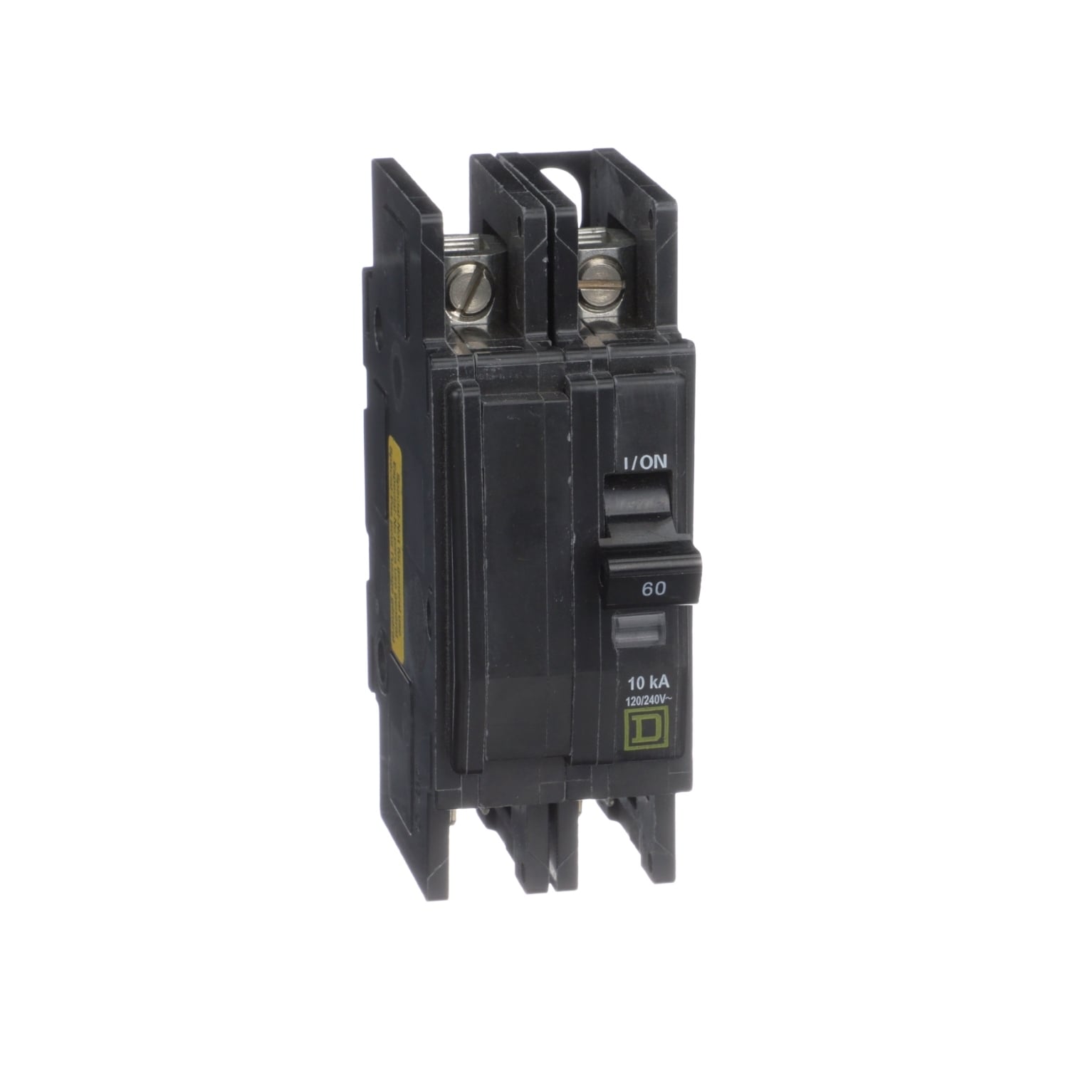 QOUQ260 Type QOU Standard Miniature Circuit Breaker, 120/240 V AC, 60 A, 10 kA Interrupt, 2 Poles, Thermal Magnetic Trip