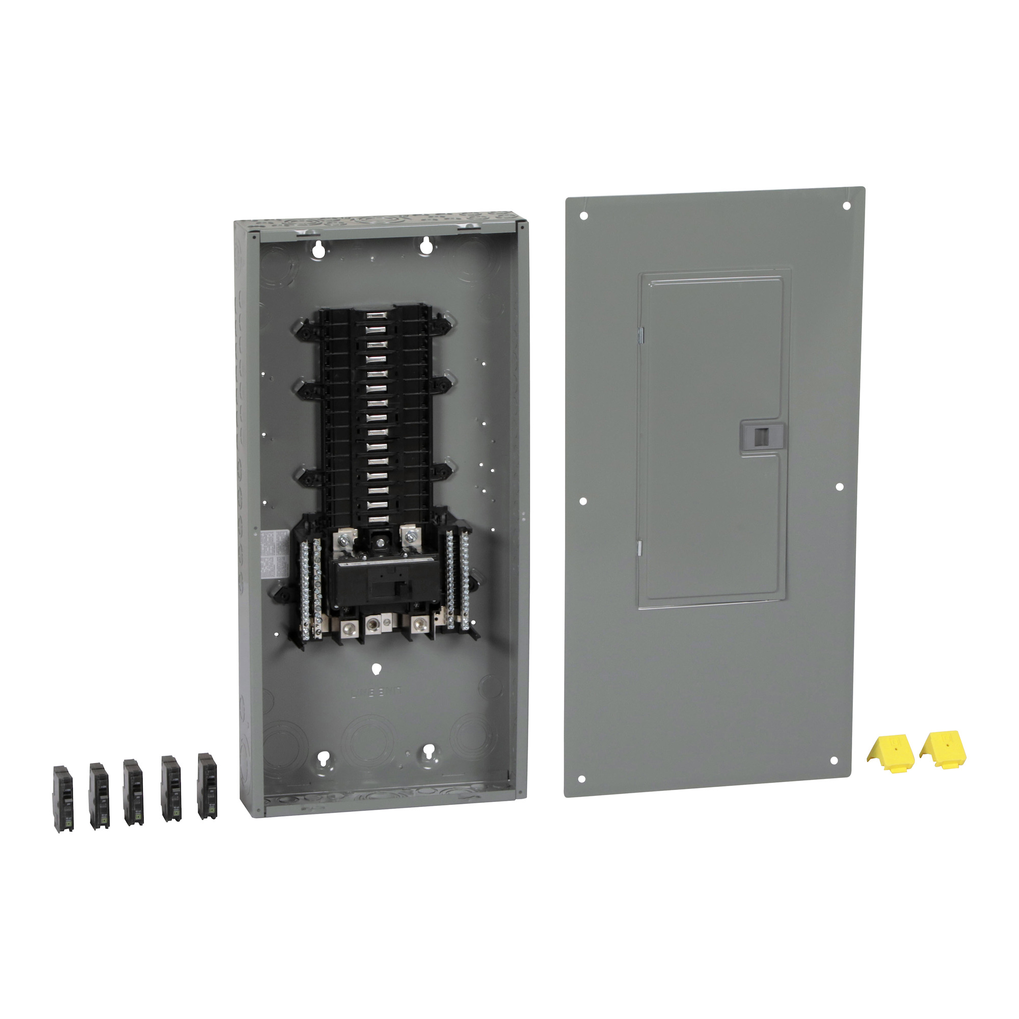 QOVP1 1-Phase Convertible Value Pack Main Circuit Breaker Load Center, 120/240 VAC, 200 A, 1 Pole, 22 kA Interrupt