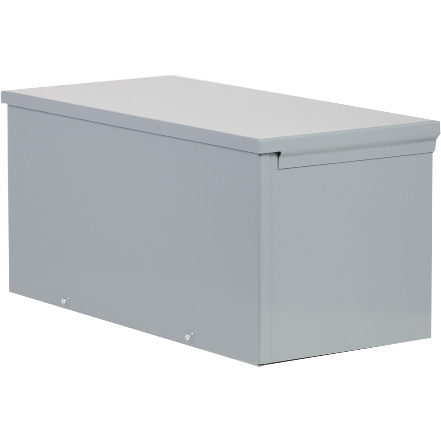 RDB122 Square Duct Raintight Type RDB Wireway Trough, 2 ft L x 12 in W x 12 in H, Rainproof/Ice/Sleet Proof Cover, 14 ga Steel