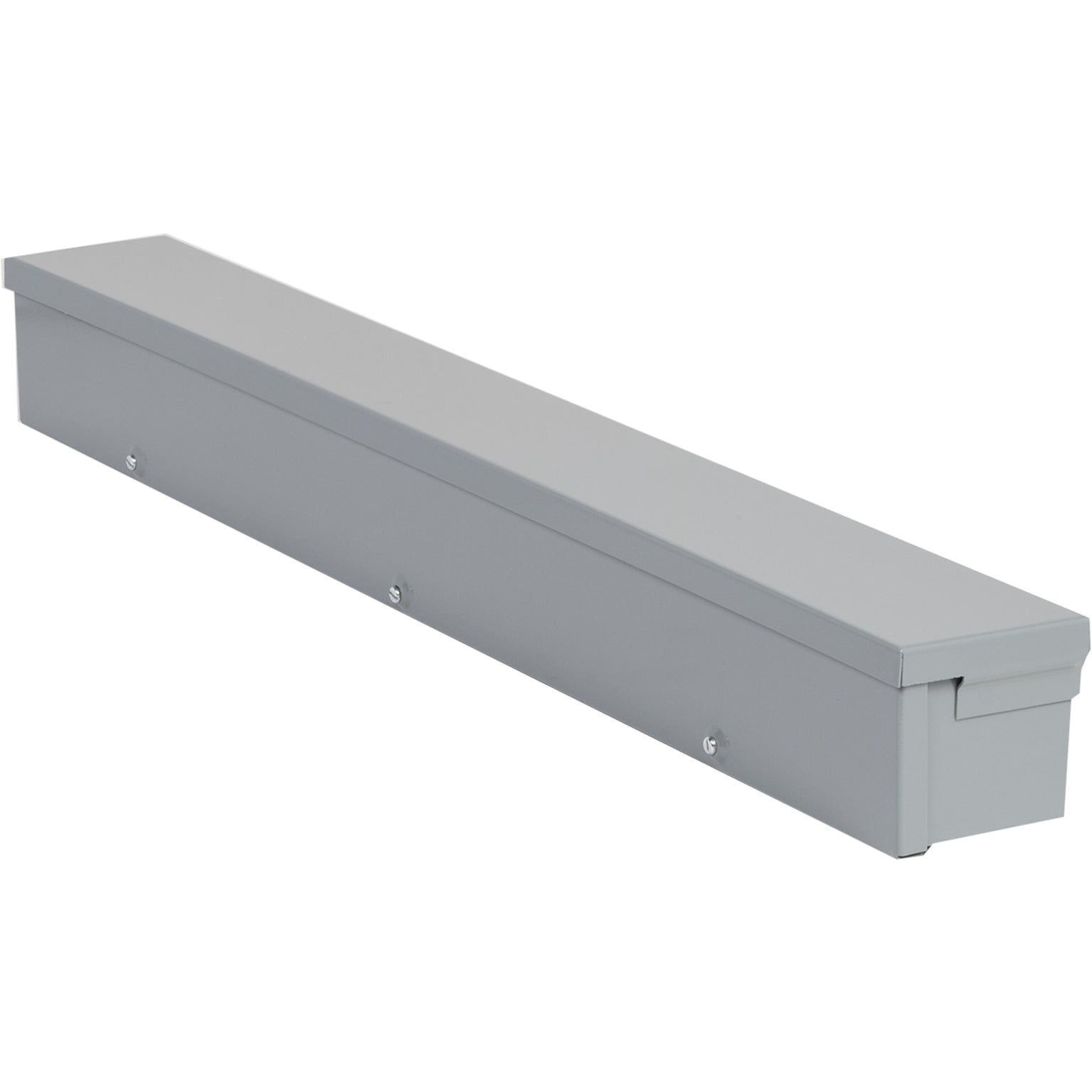 RDB43 Square-Duct Type RDB Wireway Raintight Trough, 3 ft L x 4 in W x 4 in H, Removable/Rainproof/Ice/Sleet Proof Cover, Steel