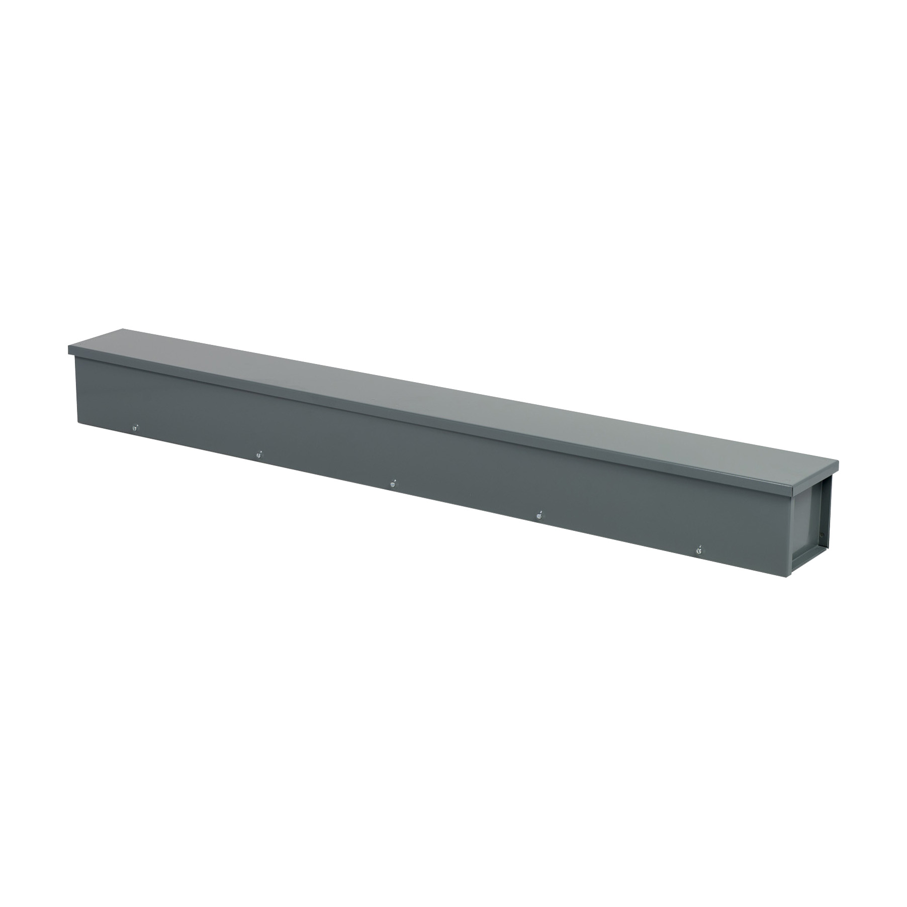 RDB65 Square-Duct Type RDB Raintight Wireway Trough, 5 ft L x 6 in W x 6 in H, Iceproof/Rainproof/Removable/Sealable/Sleetproof Cover, Steel/Polyester