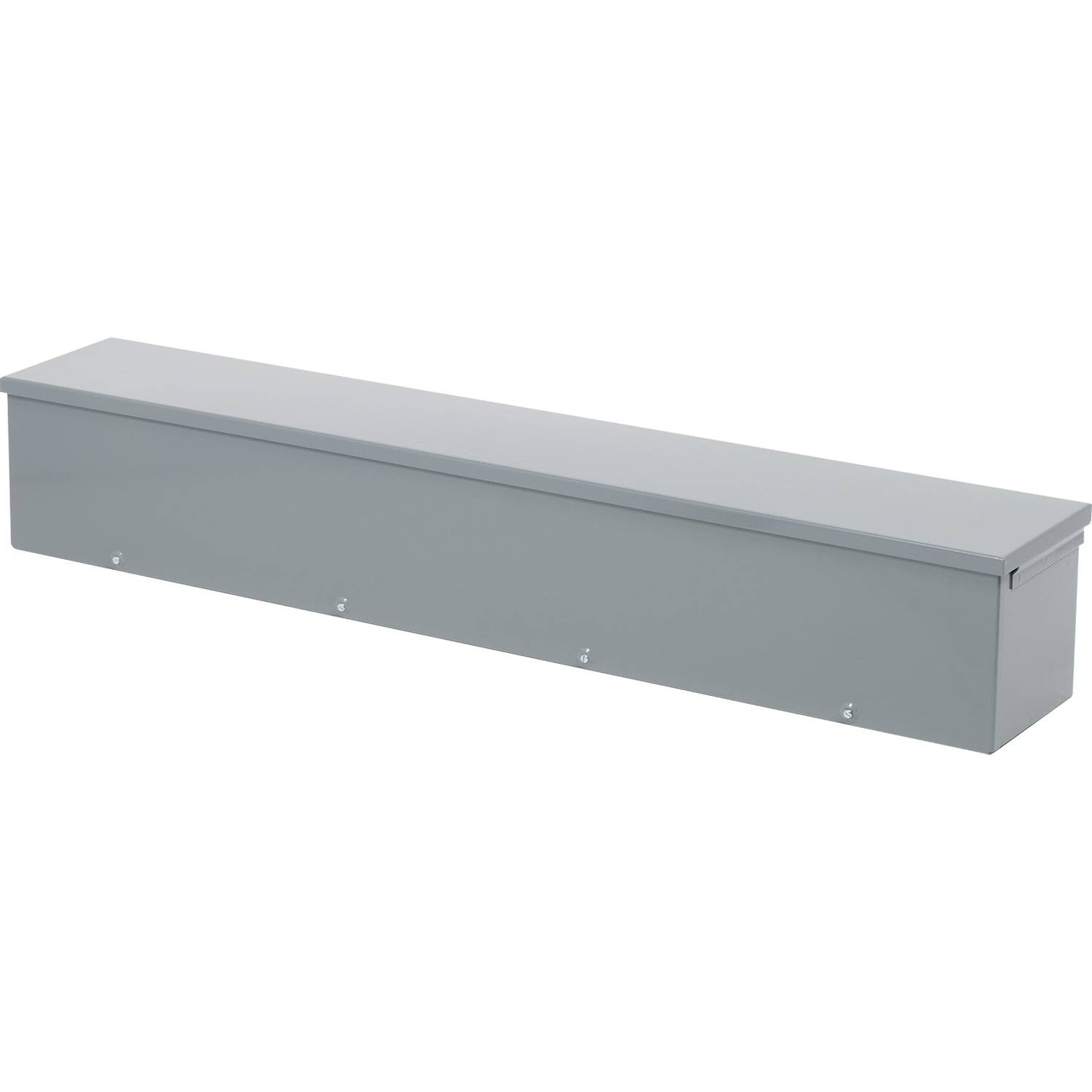 RDB84 Square-Duct Raintight Type RDB Wireway Trough, 4 ft L x 8 in W x 8 in H, Rainproof/Ice/Sleet Proof Cover, 14 ga Steel