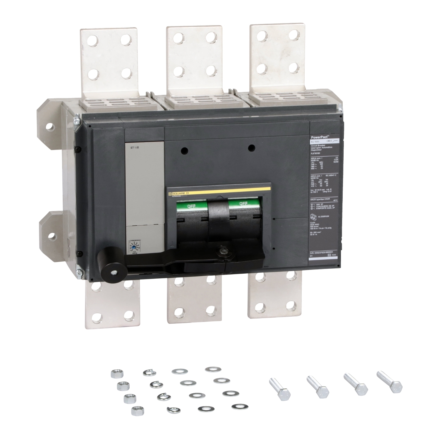 RJF36160 Molded Case Circuit Breaker, 1600 Amp, 3 Pole, 600V