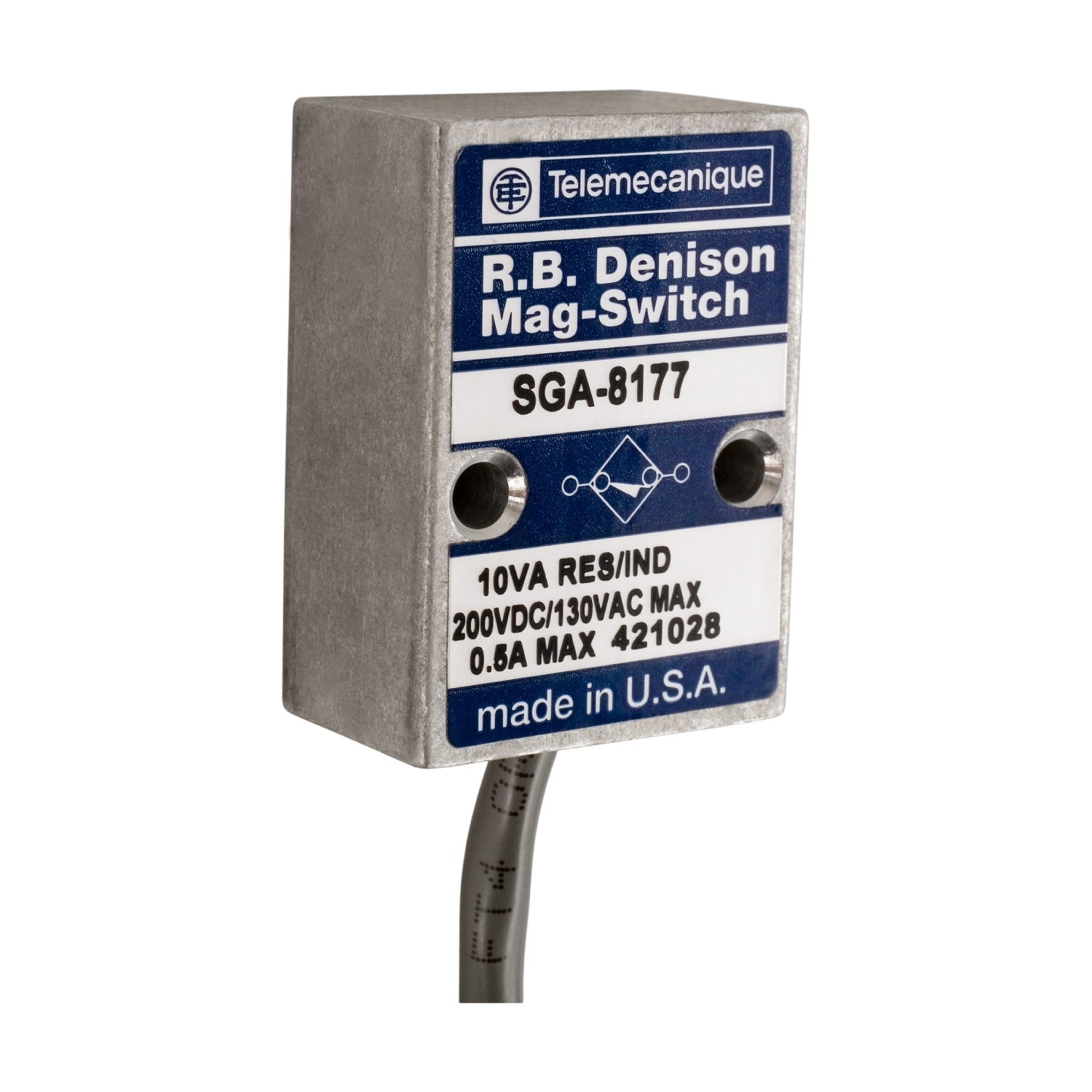 Coded magnetic system, MAGNET SWITCH, 10 VA, 200 V dc / 130 V ac, 0.5 A max cable l = 5 m