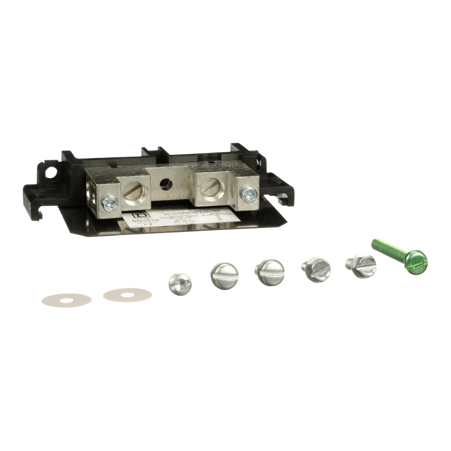 SN0610 Groundable Heavy Duty Insulated Neutral Assembly, For Use With Heavy Duty Safety Switch, 240/600 V AC, 60/100 A, 2 to 1/0 AWG Aluminum/Copper