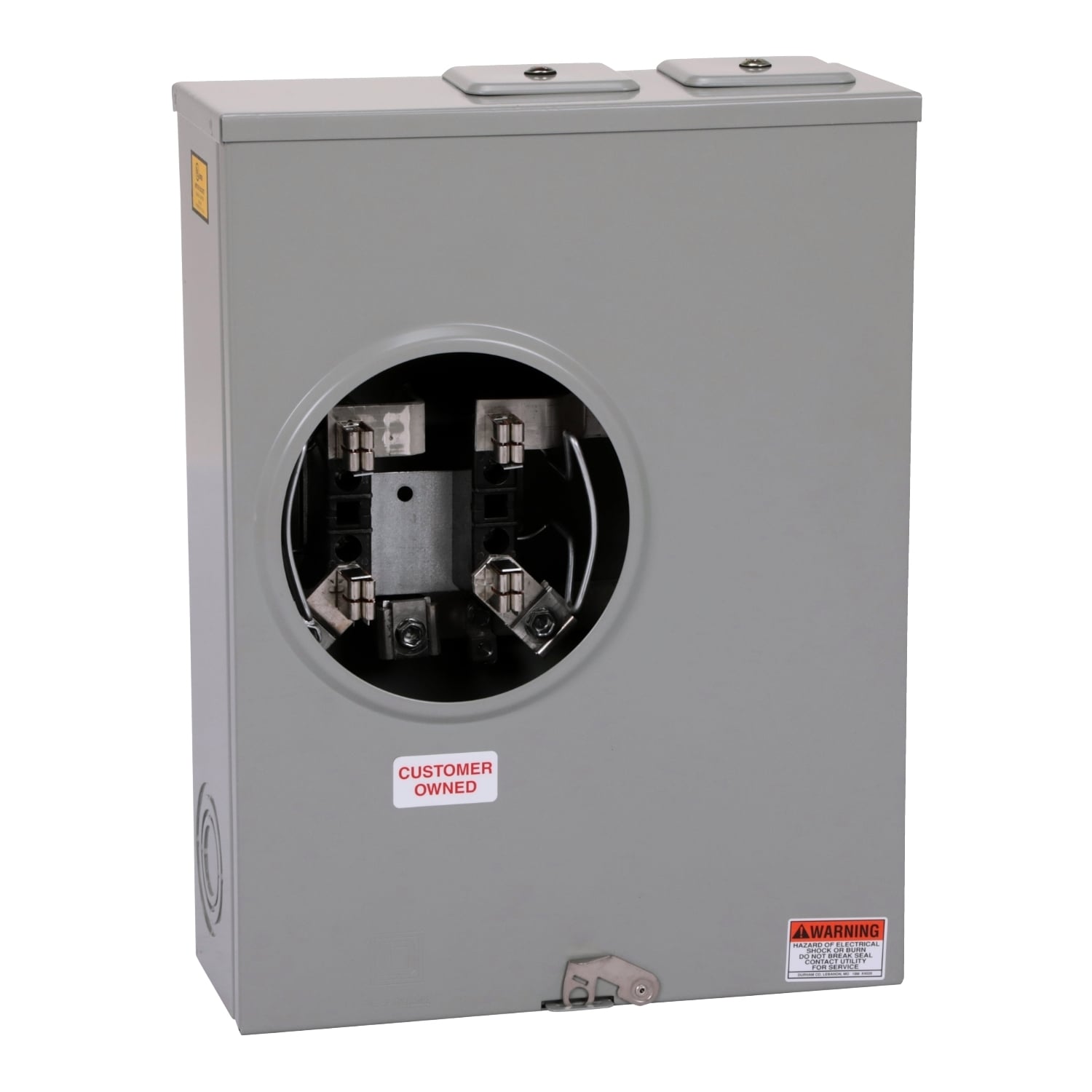 U92197CCCPL Meter Socket, Ringless, 1 Phase, 3 Wire, 200 Amp, 4 Jaw, 600V, max Series A, No Bypass, with no release
