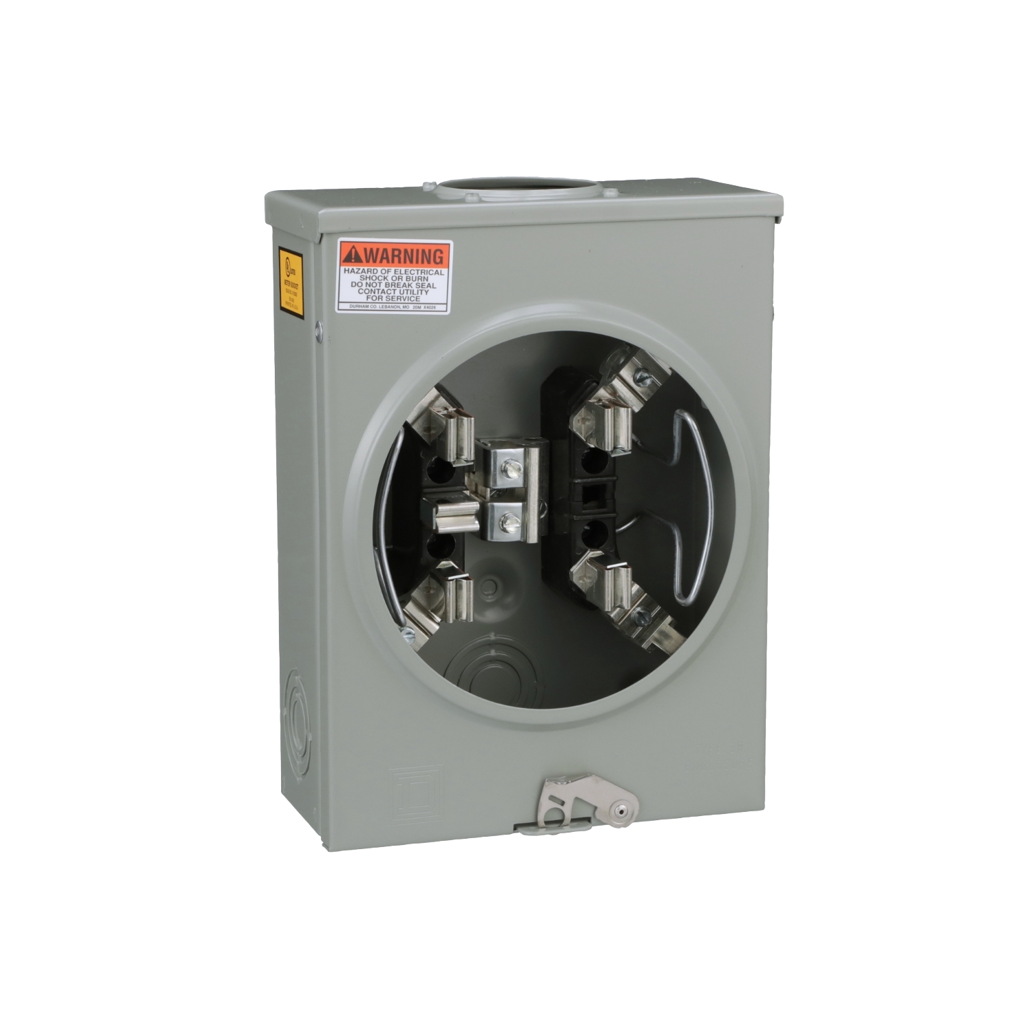 UGHTRS101B Meter Socket, Ringless, 1 Phase, 3 Wire, 5 Jaw without release, Series A, Horn