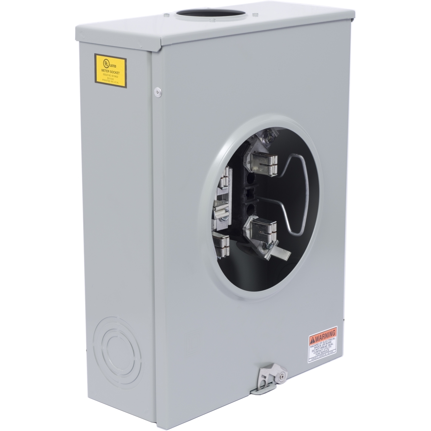 UGHTRS213B Single Position Meter Socket, 200 Amp, 1 Phase, Ringless, Horn, 5 Jaw with no release, OH, UG, 120/240V, 3 Wire