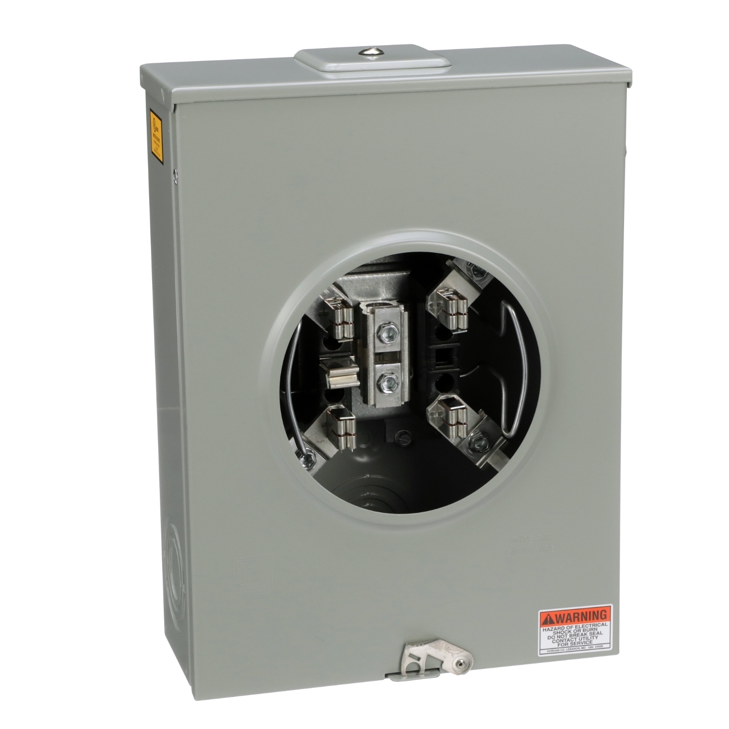 UGHTRS213C Individual Meter Socket, Ringless Socket, Horn Bypass, 5 Jaw, no release, OH, UG, 200 Amp, up to 600V, 1 Phase, 3 Wire