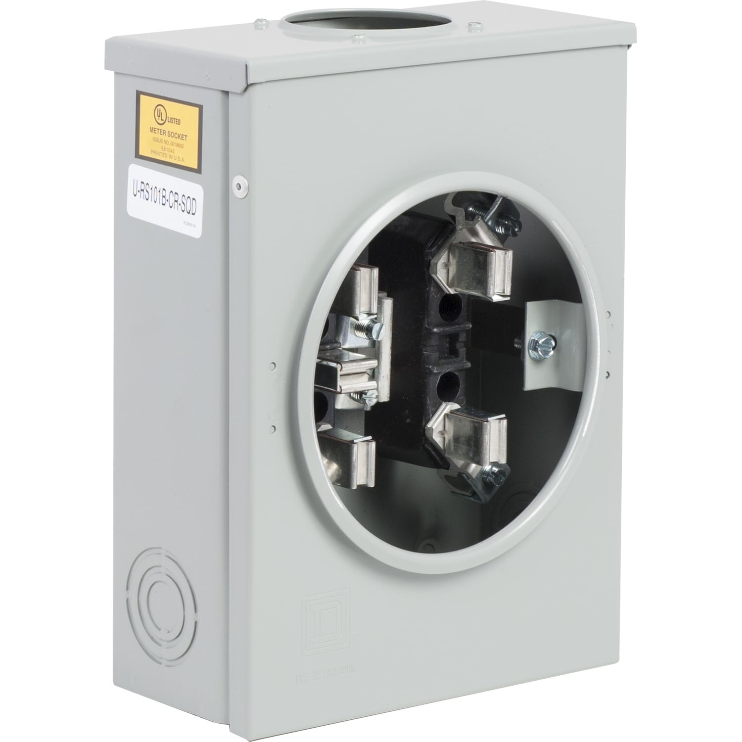 URS101BCR 3-Wire Telemecanique Meter Socket, 600 V AC, 100 A, 1 Phase, NEMA 3R Enclosure