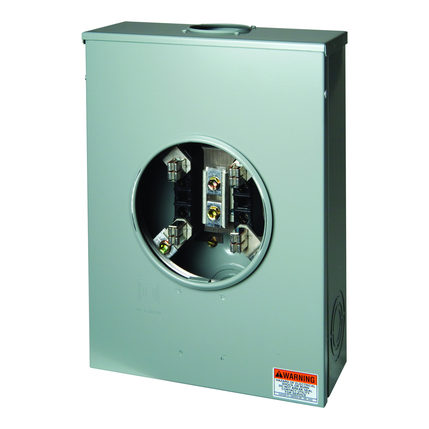 URTRS213B Meter Socket, Ringed, 1 Phase, 3 Wire, 4 Jaw, Series A, No Bypass, with no release