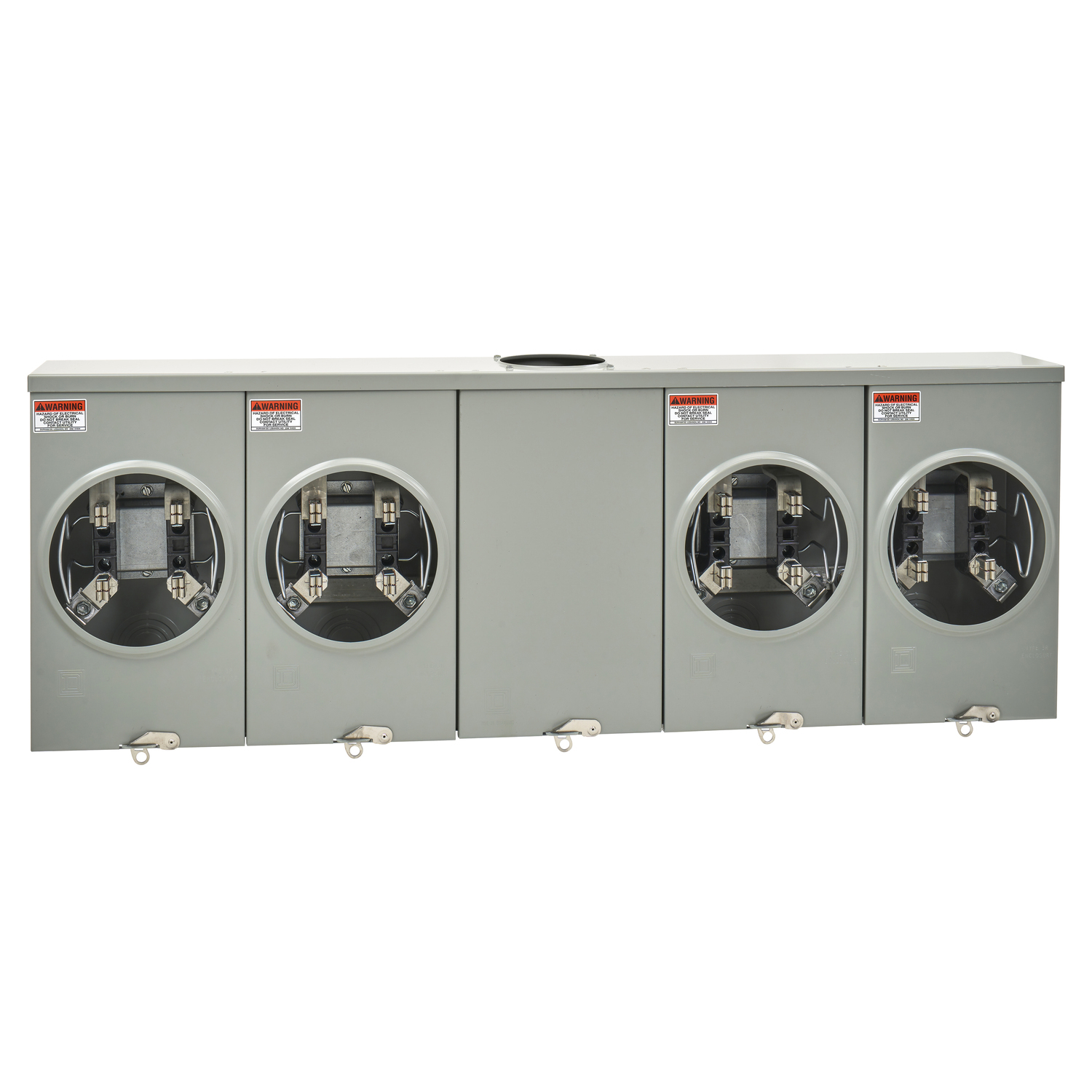 UT4R2352T Meter Socket, Horizontal Gang,ed Ringless Socket, 360 Amp, 4 Position, 4 Jaw, 600V, max, OH, UG, No Bypass
