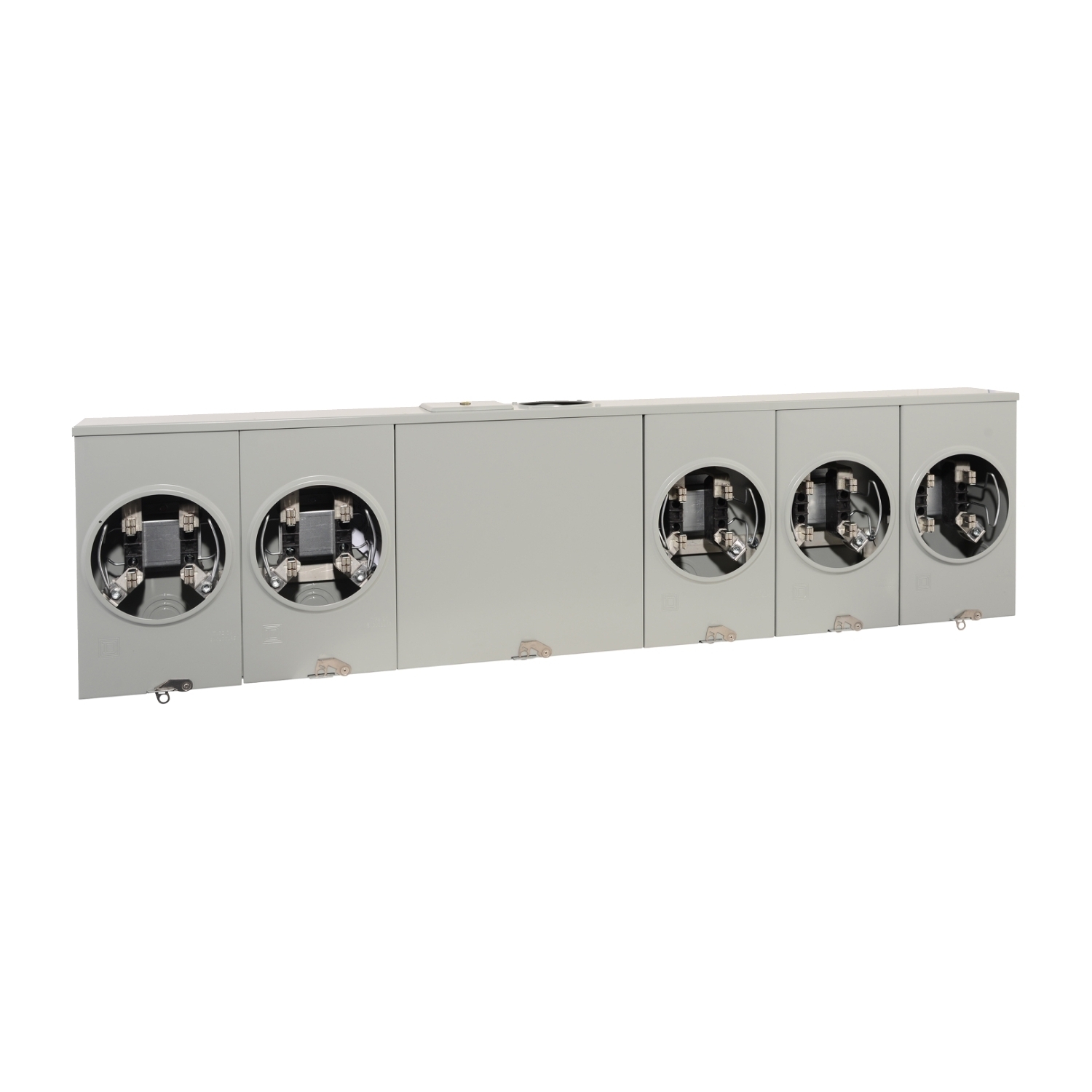 UT5R2392TU Horizontal Meter Socket, 5 Ringless Socket, No Bypass, 4 Jaw, OH, UG, 200 Amp