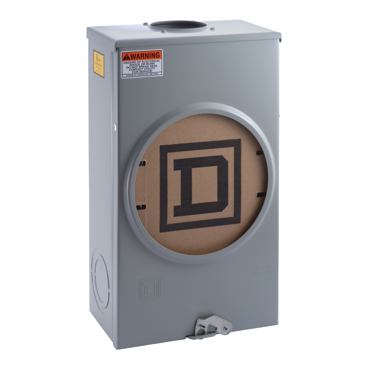 UTRS202B Meter Socket, Ringless, 1 Phase, 3 Wire, 4 Jaw, Series A, No Bypass, with no release
