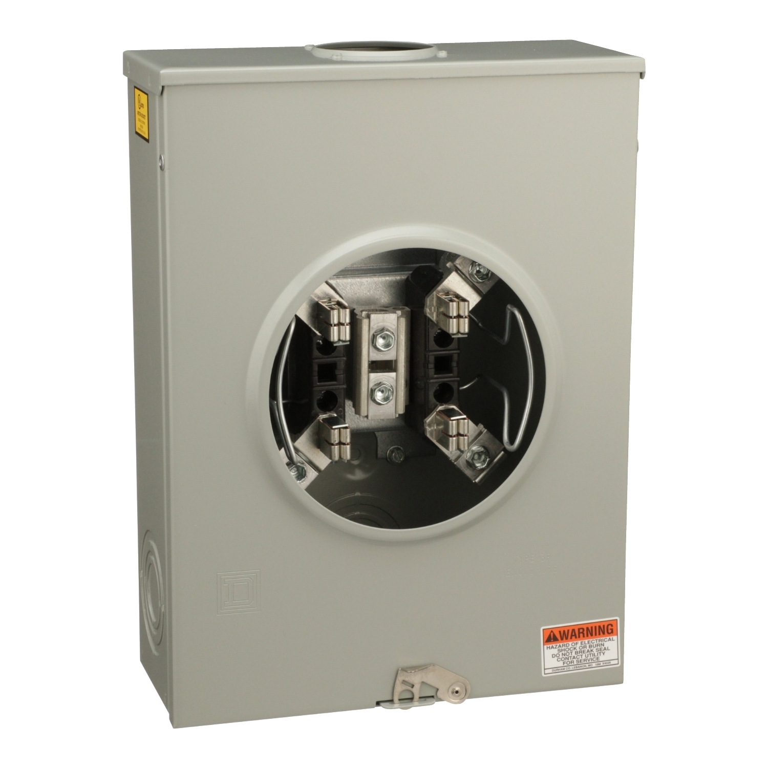UTRS213B Single Position Meter Socket, 200 Amp, 1 Phase, Ringless, No Bypass, 4 Jaw with no release, OH, UG, 600V, 3 Wire