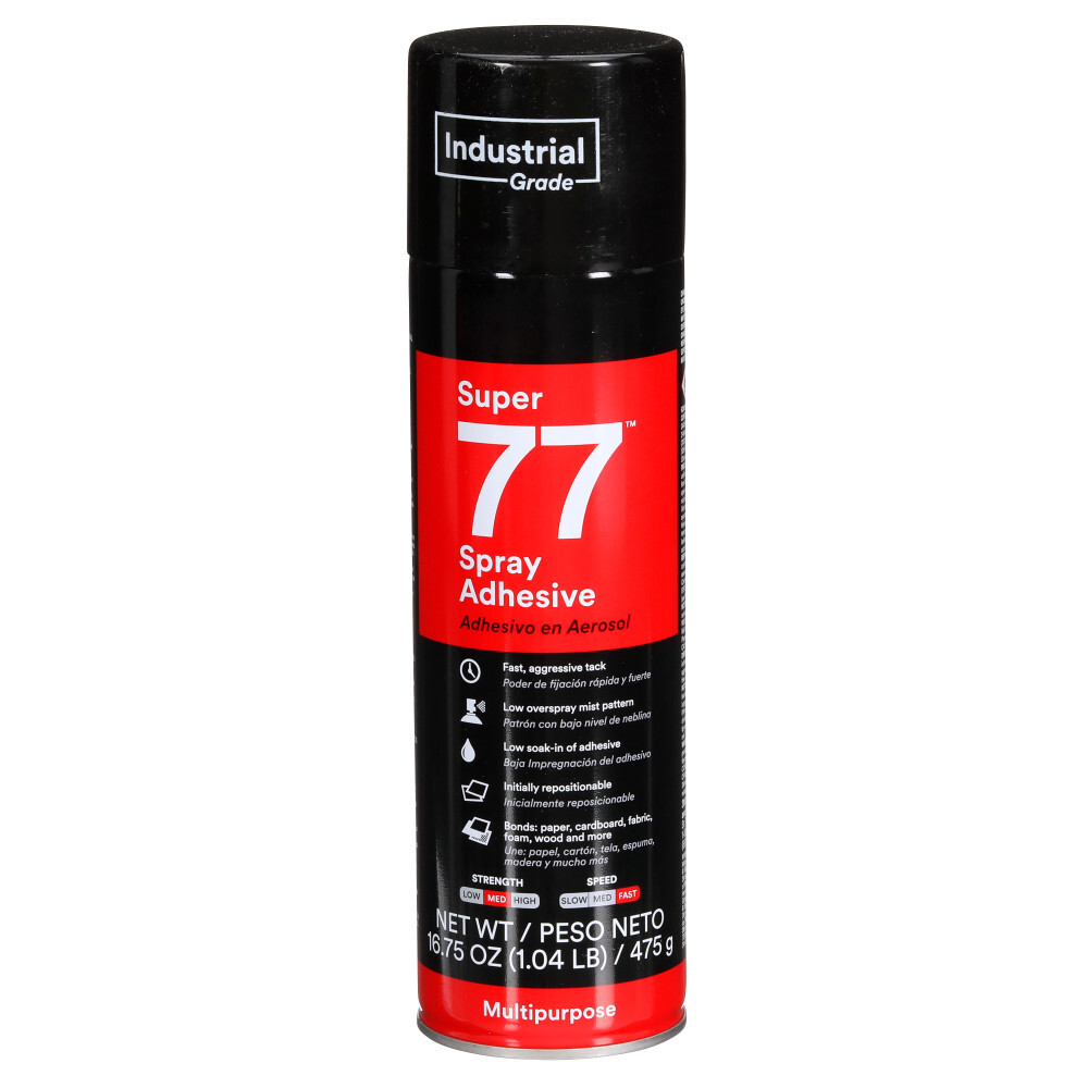 7000000931 Super 77 Multipurpose Spray Adhesive, 24 fl-oz, Transparent