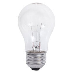 15A15/CL-130V/10019 Incandescent Lamp, 15 W, E26 Incandescent Lamp, A15 Shape, 105 Lumens Lumens