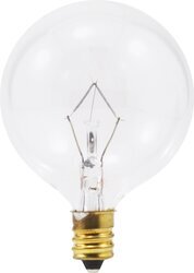 40G16.5C/BL-120V/13666 Decorative Incandescent Lamp, 40 W, E12 Incandescent Lamp, G16.5 Shape, 330 Lumens