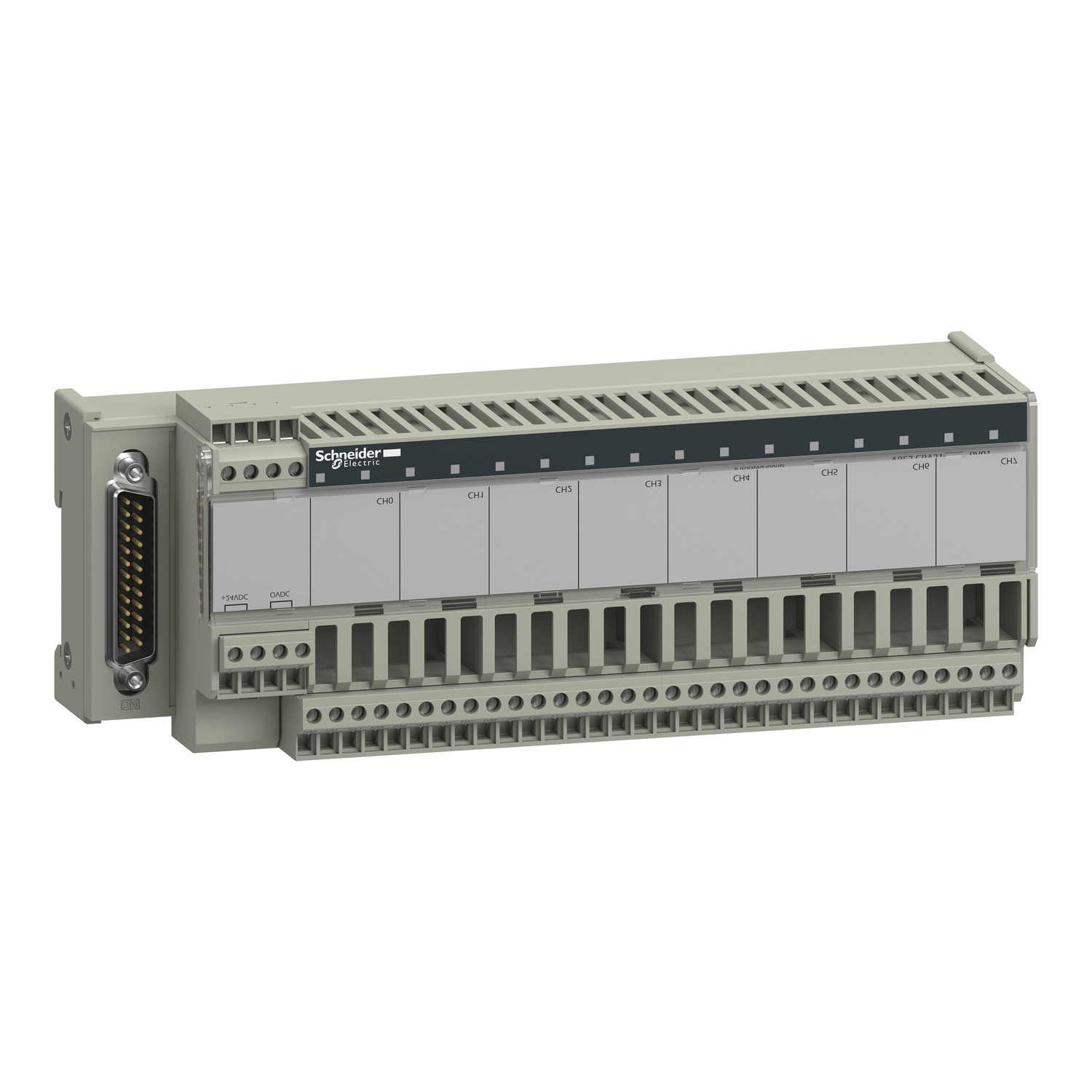 ABE7CPA31 Advantys 25-Way SUB-D Telefast Connection Sub-Base, Screw Wire Clamp, Distribution of Isolated Sensor Power Supplies by Converter Function, For Use With Modicon Premium Platform and TSXAEY810 Premium Module
