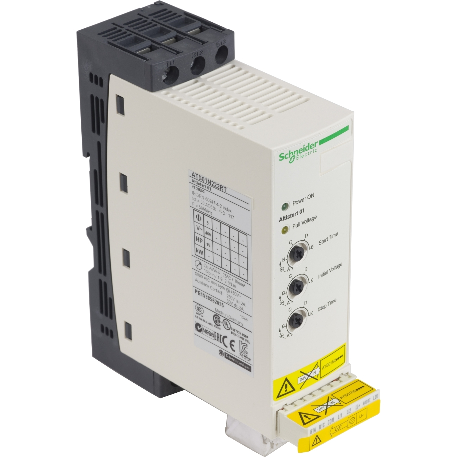 ATS01N222RT ATS01 Integrated Bypass Soft Starter, IP20 Enclosure