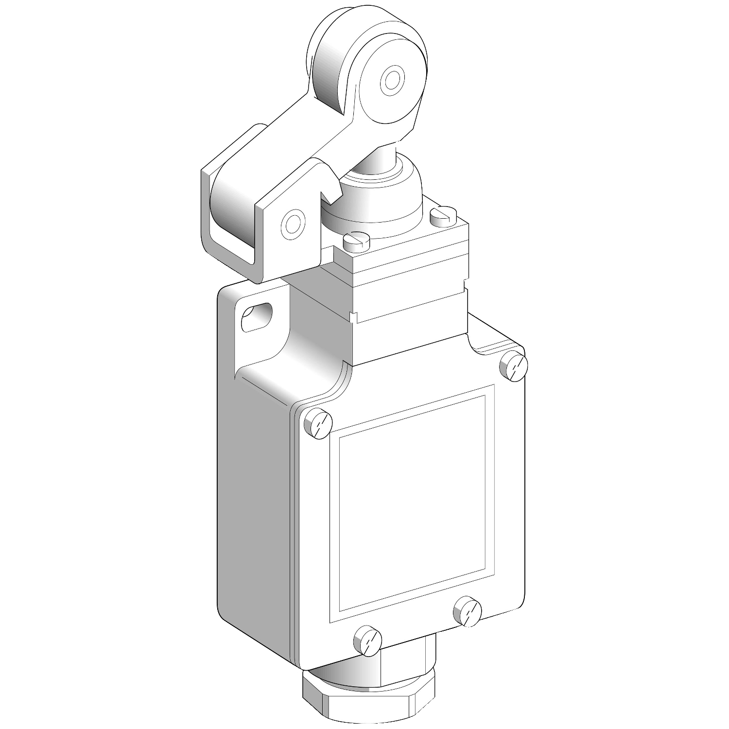XCKL121H7 OsiSense Fixed Standard Plunger Actuated Limit Switch, 240 V AC/250 V DC, 10 A, Roller Plunger Spring Return Actuator, 1NO-1NC Contact, 2 Poles