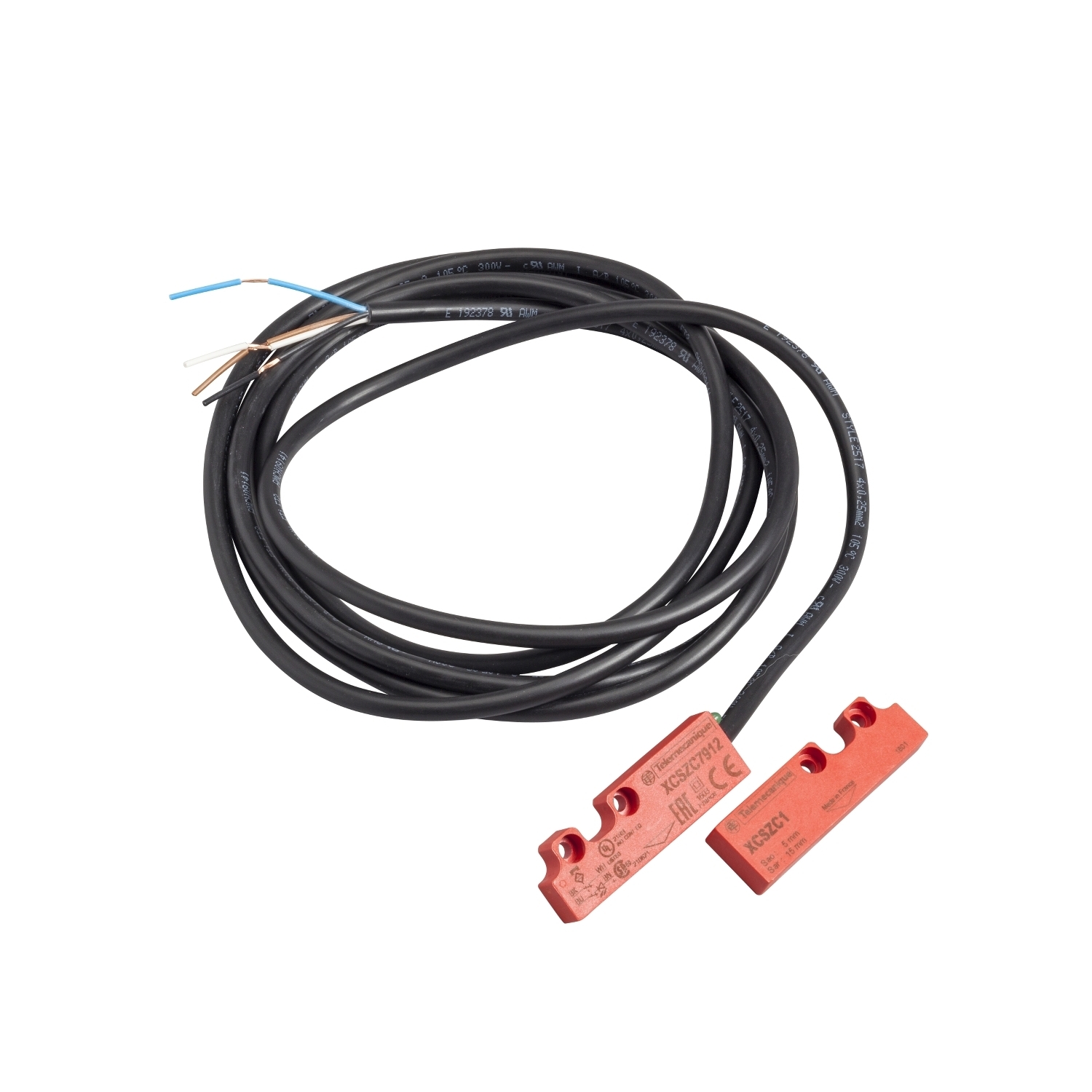 XCSDMC5912 Preventa 3-Direction 2-Pole Non-Contact Safety Interlock Switch, Coded Magnetic Actuator, 100 mA at 24 V DC Contact, 1NO-1NC Contact, Rhodium Contact