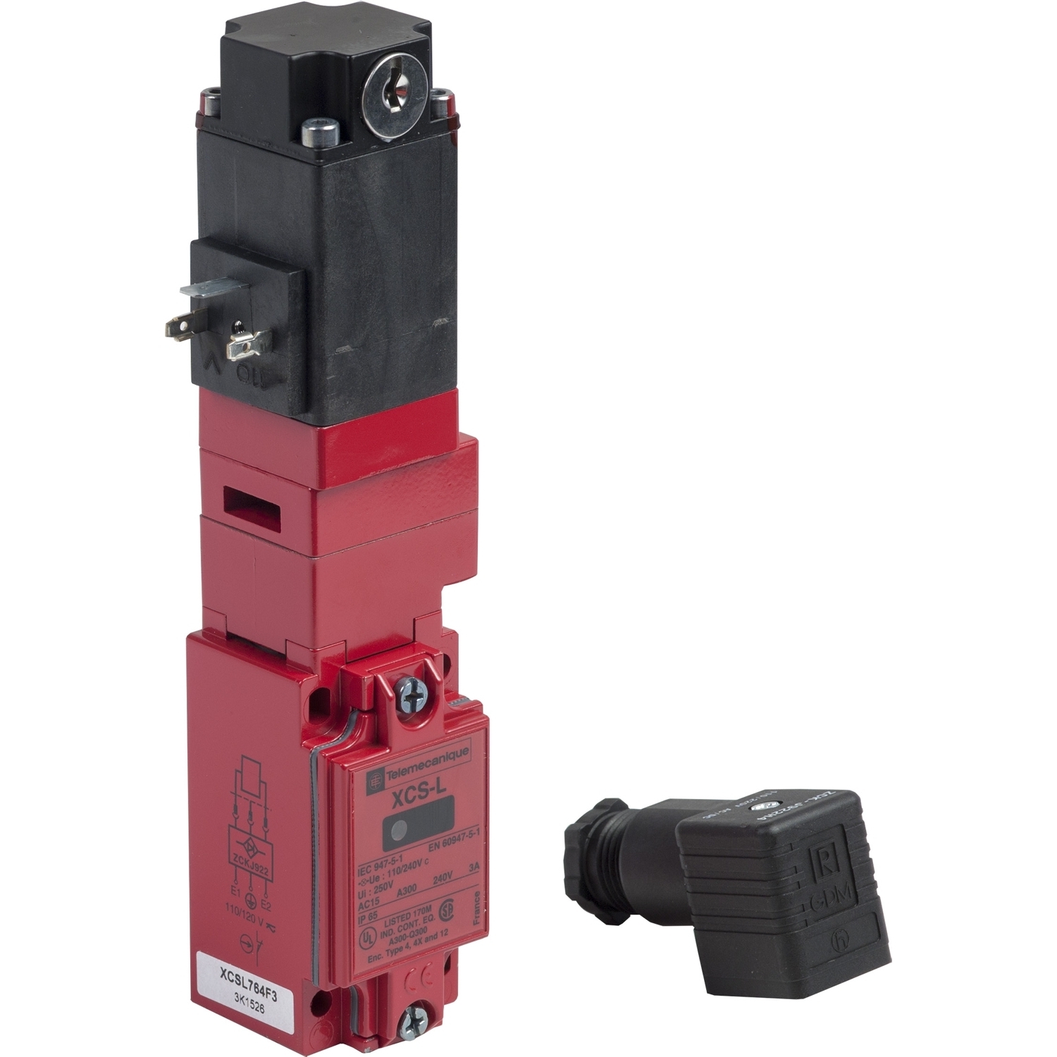 XCSL764F3 XCSL 3-Pole Interlock Switch, 300 V AC, 10 A, 3 Poles