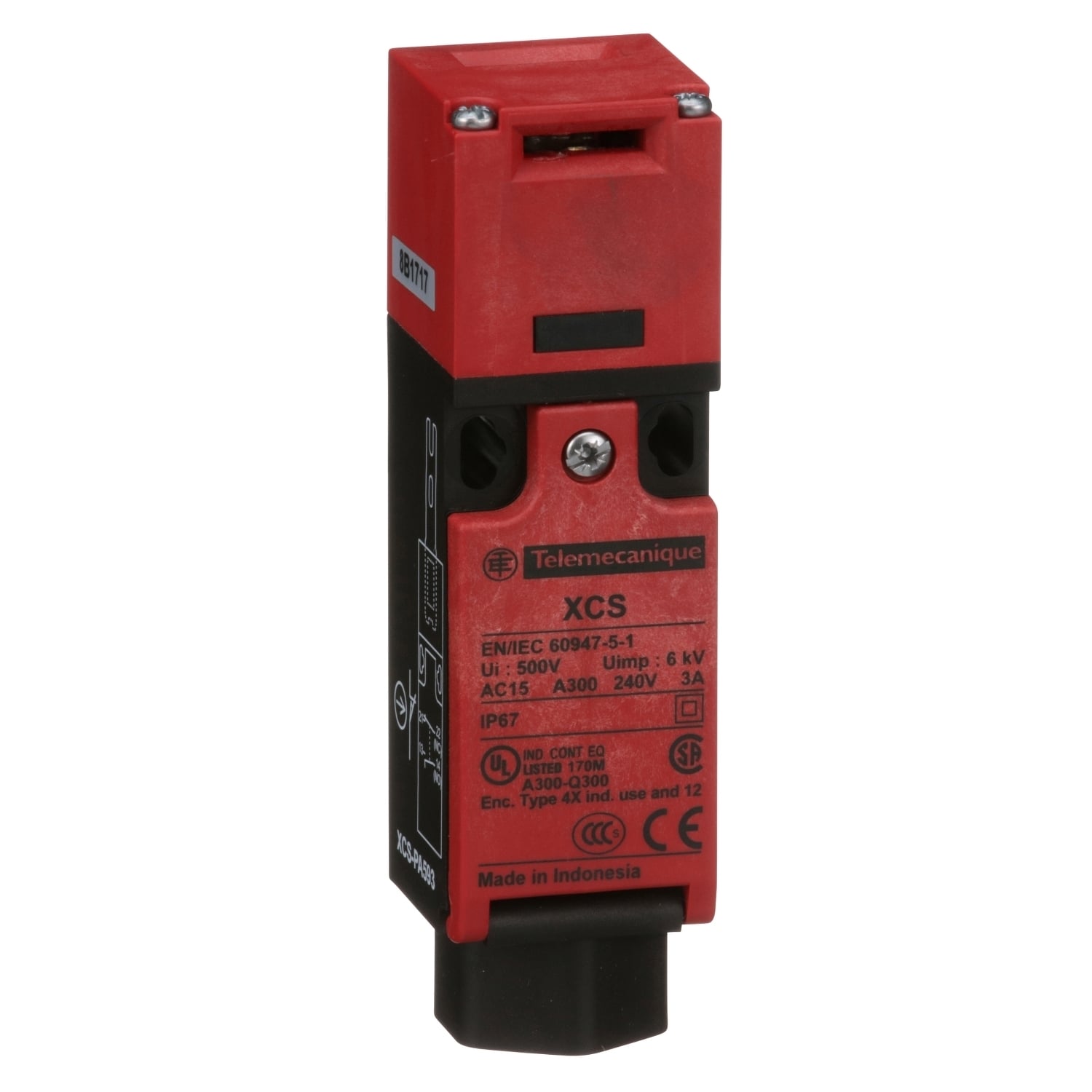 XCSPA593 Preventa XCSPA Safety Interlock Switch, 300 V AC, 10 A, 2 Poles